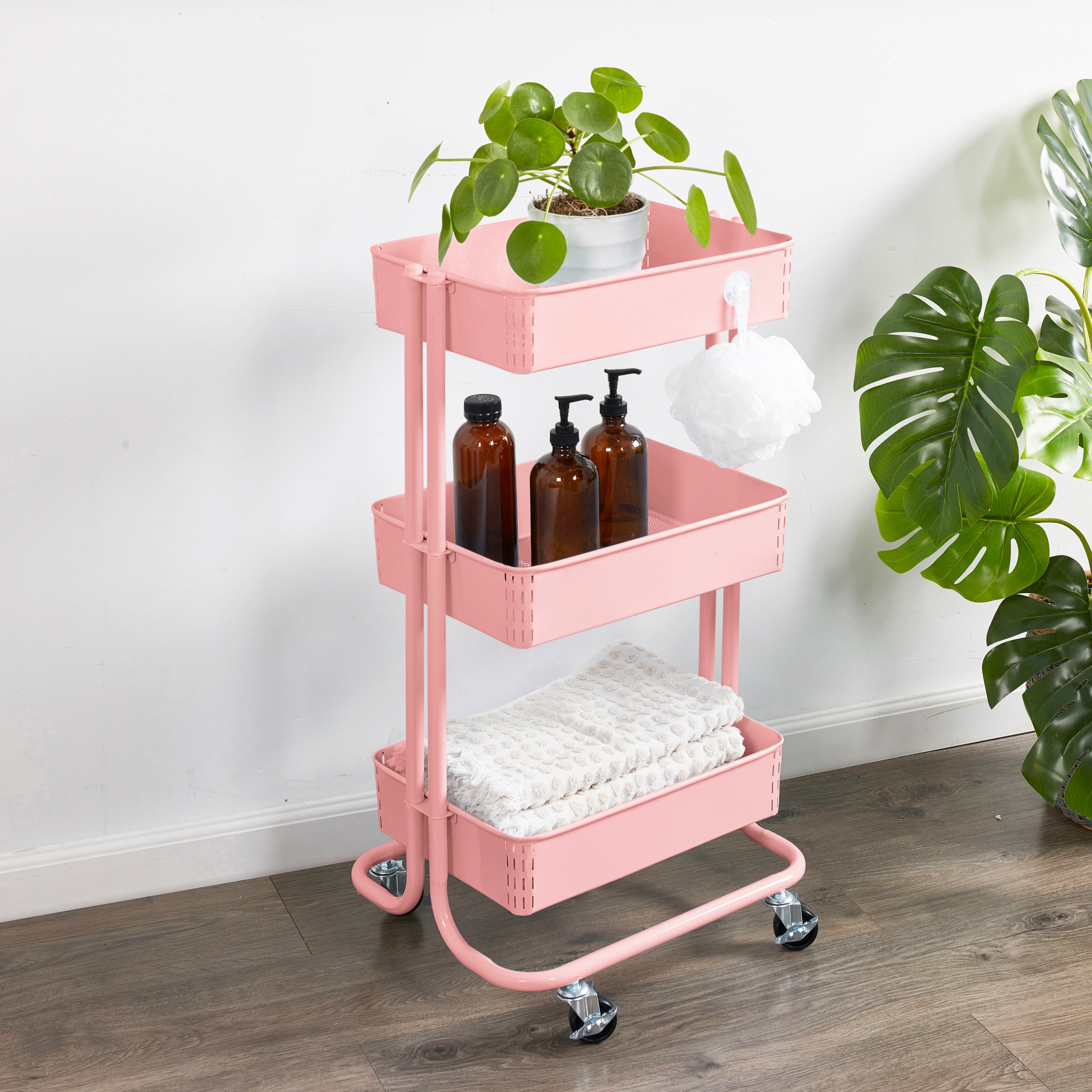 3-Tier Metal Rolling Utility Cart