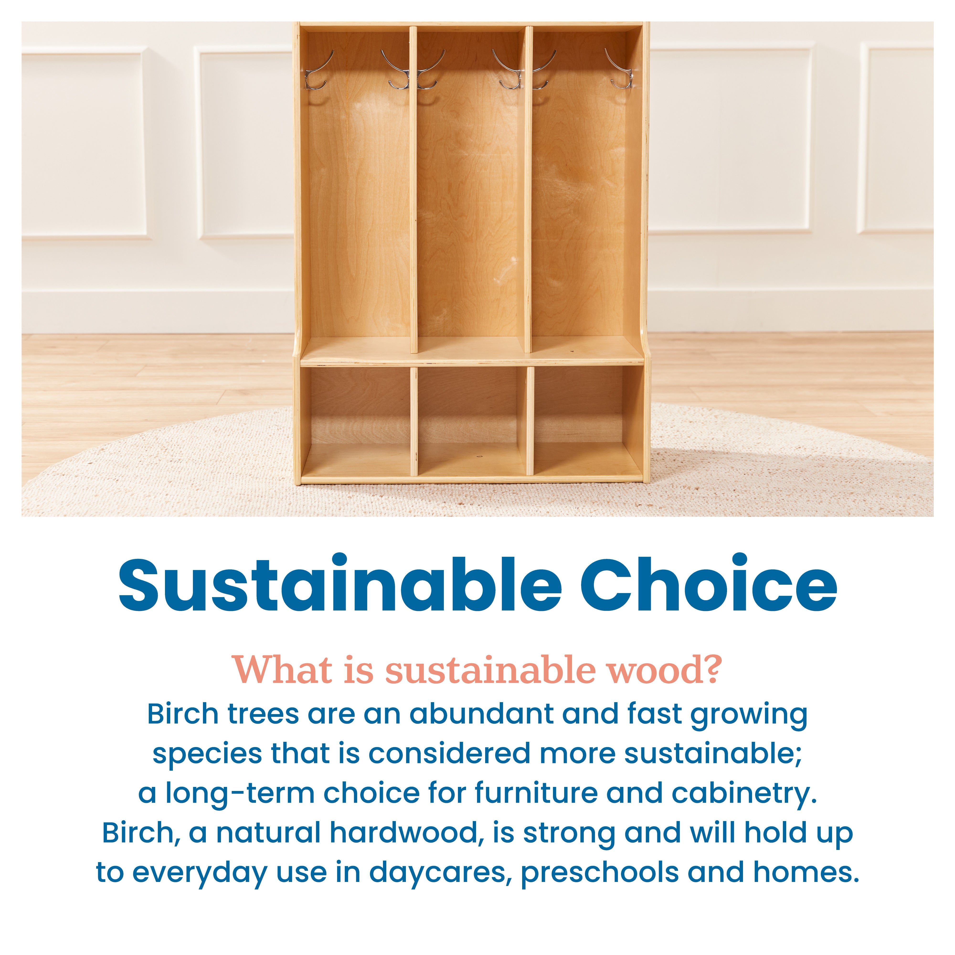 Streamline 3-Section Toddler Coat Locker with Bench