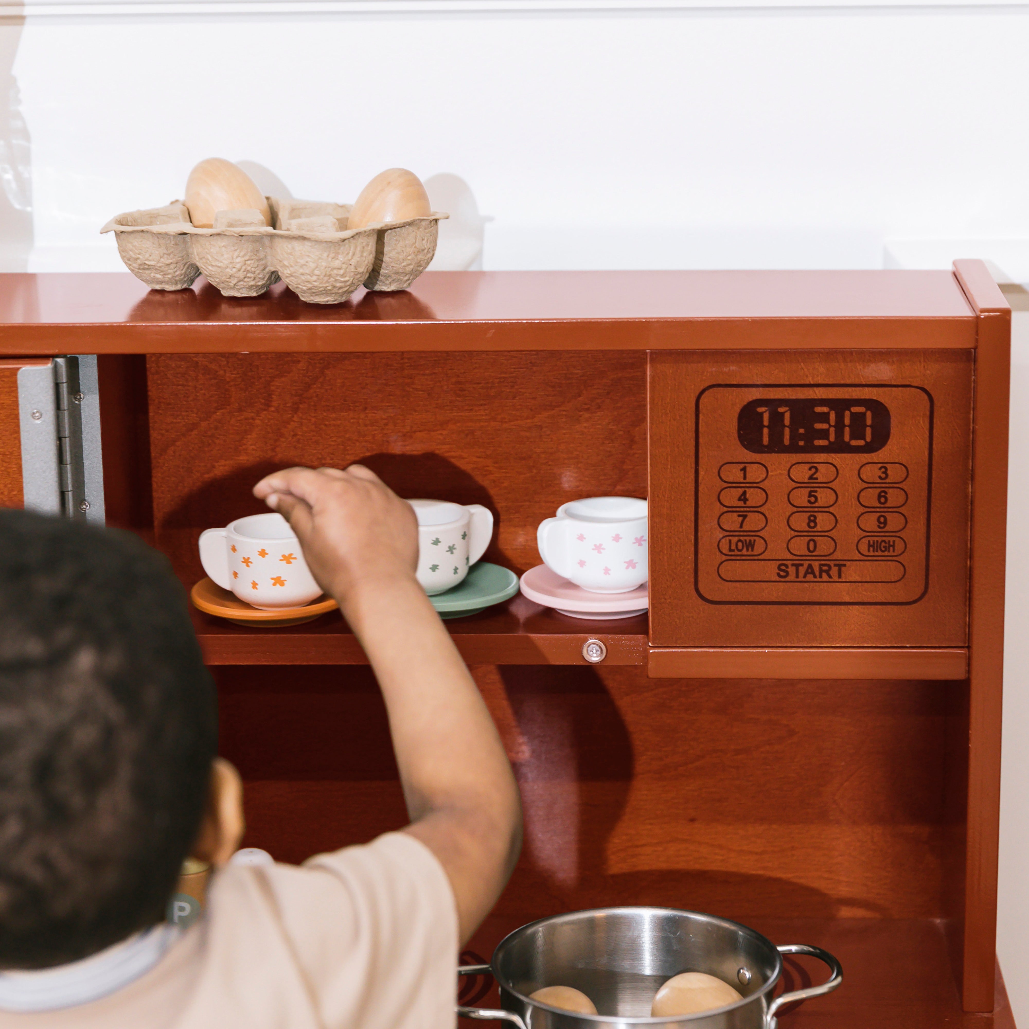 4-in-1 Kitchen, Sink, Stove, Oven, Microwave and Storage