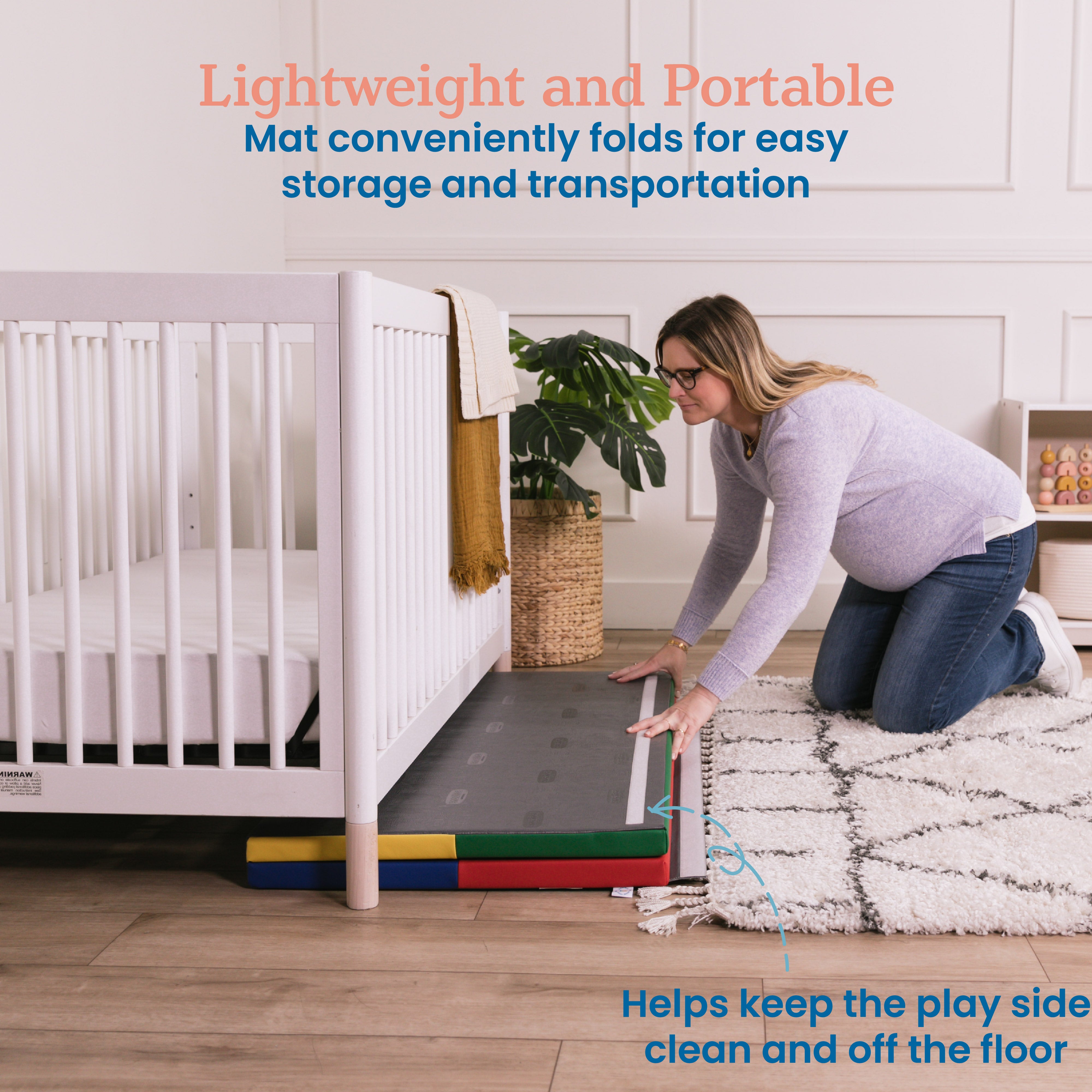 4-Section Rainbow Runway Activity Mat