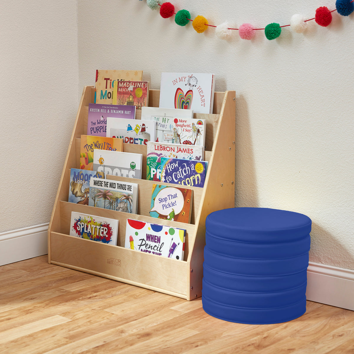 Round Floor Cushions with Handles, 6-Piece