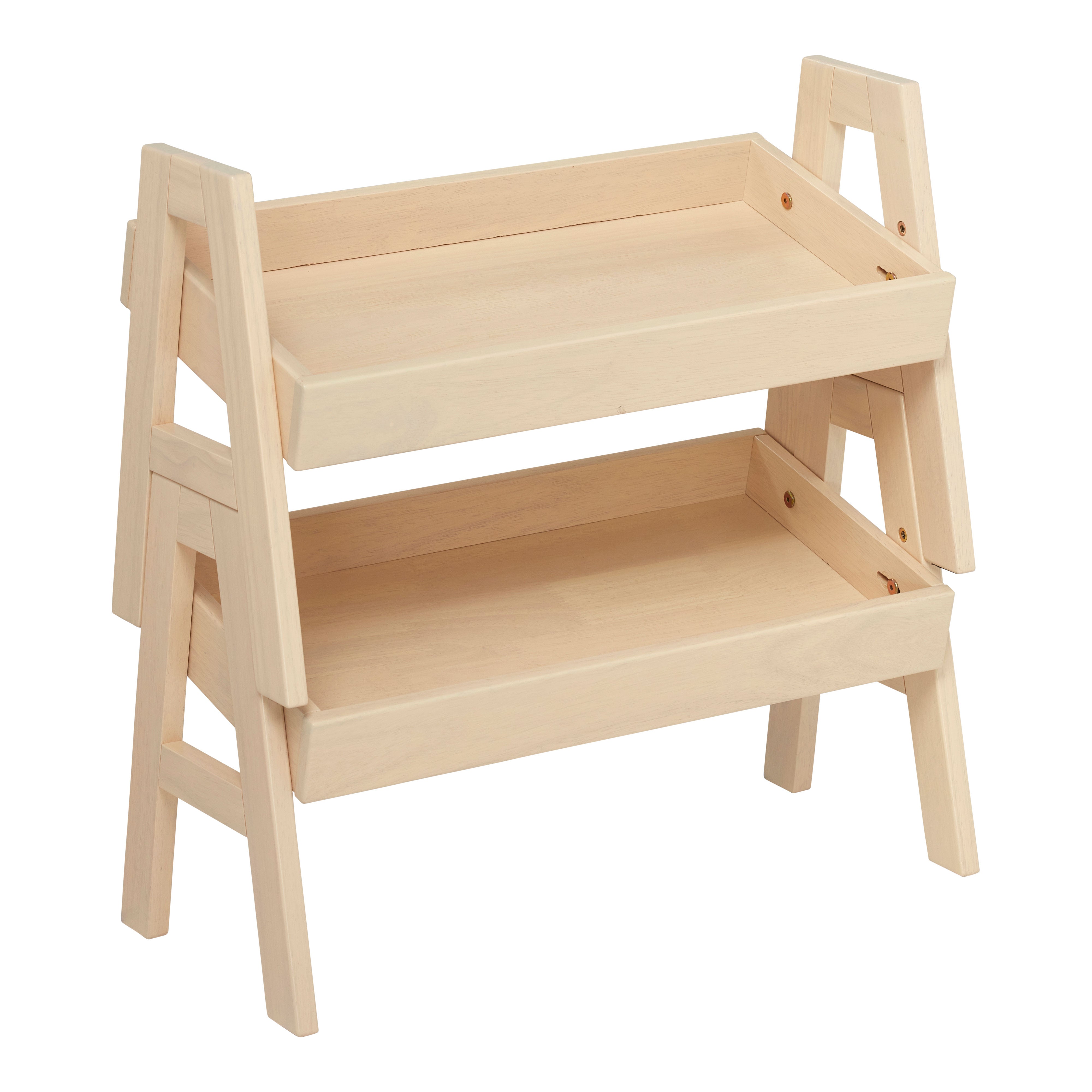 Adjustable Stacking Shelf with Full Edge, 2-Pack