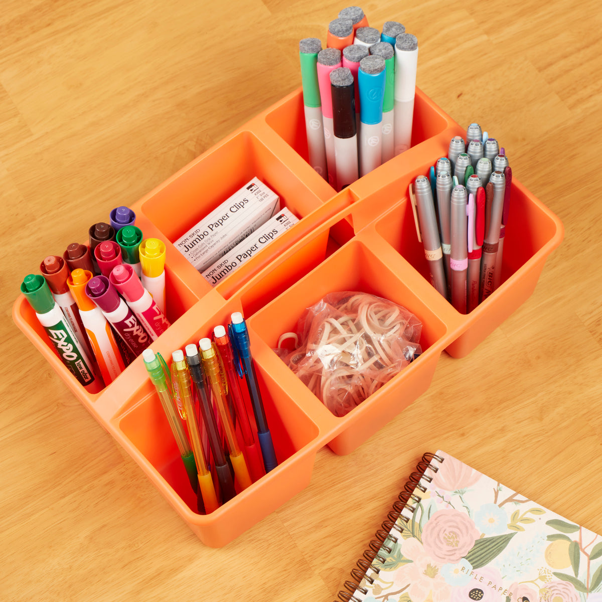 6-Compartment Large Plastic Caddy, 6-Pack