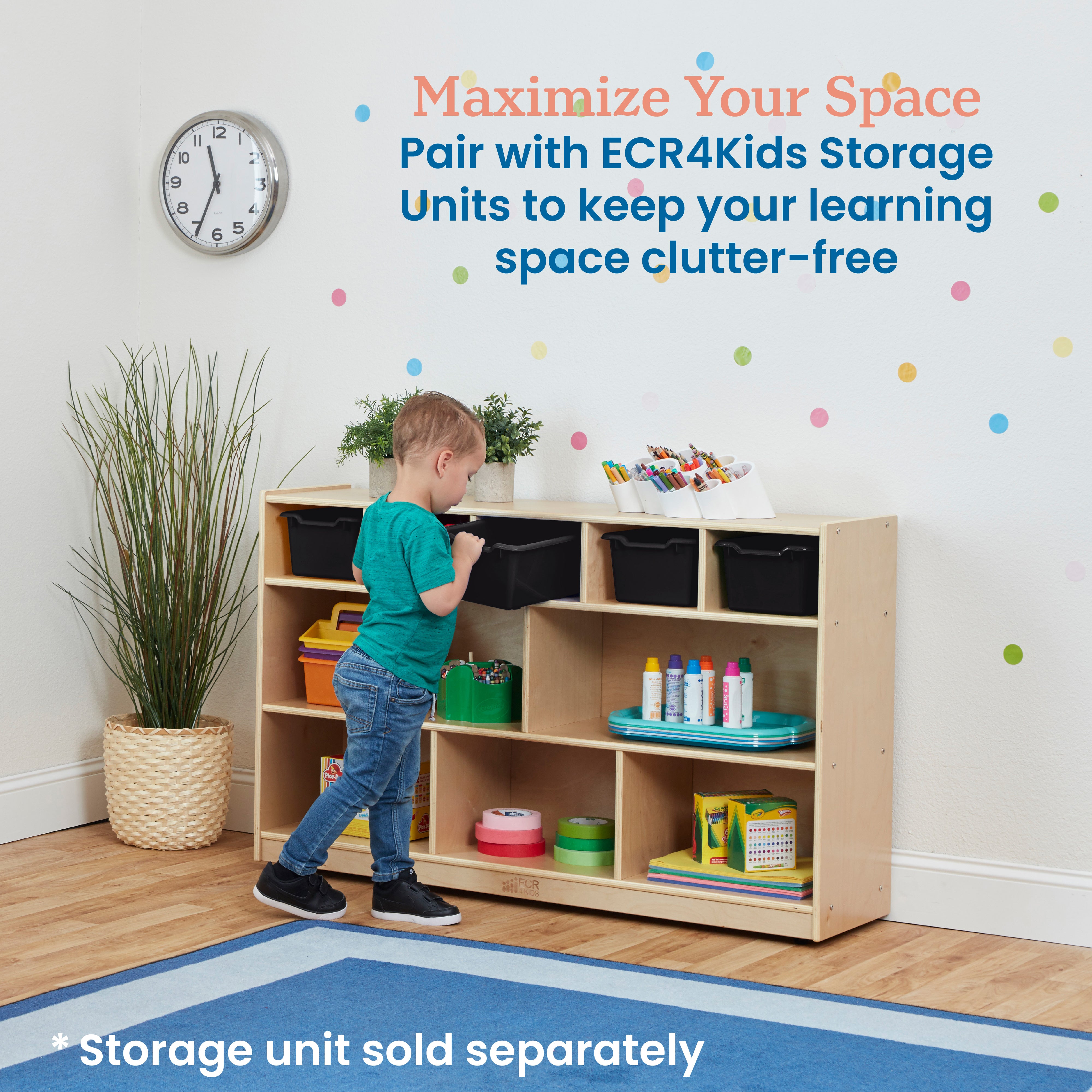 Scoop Front Storage Bin, 5-Piece