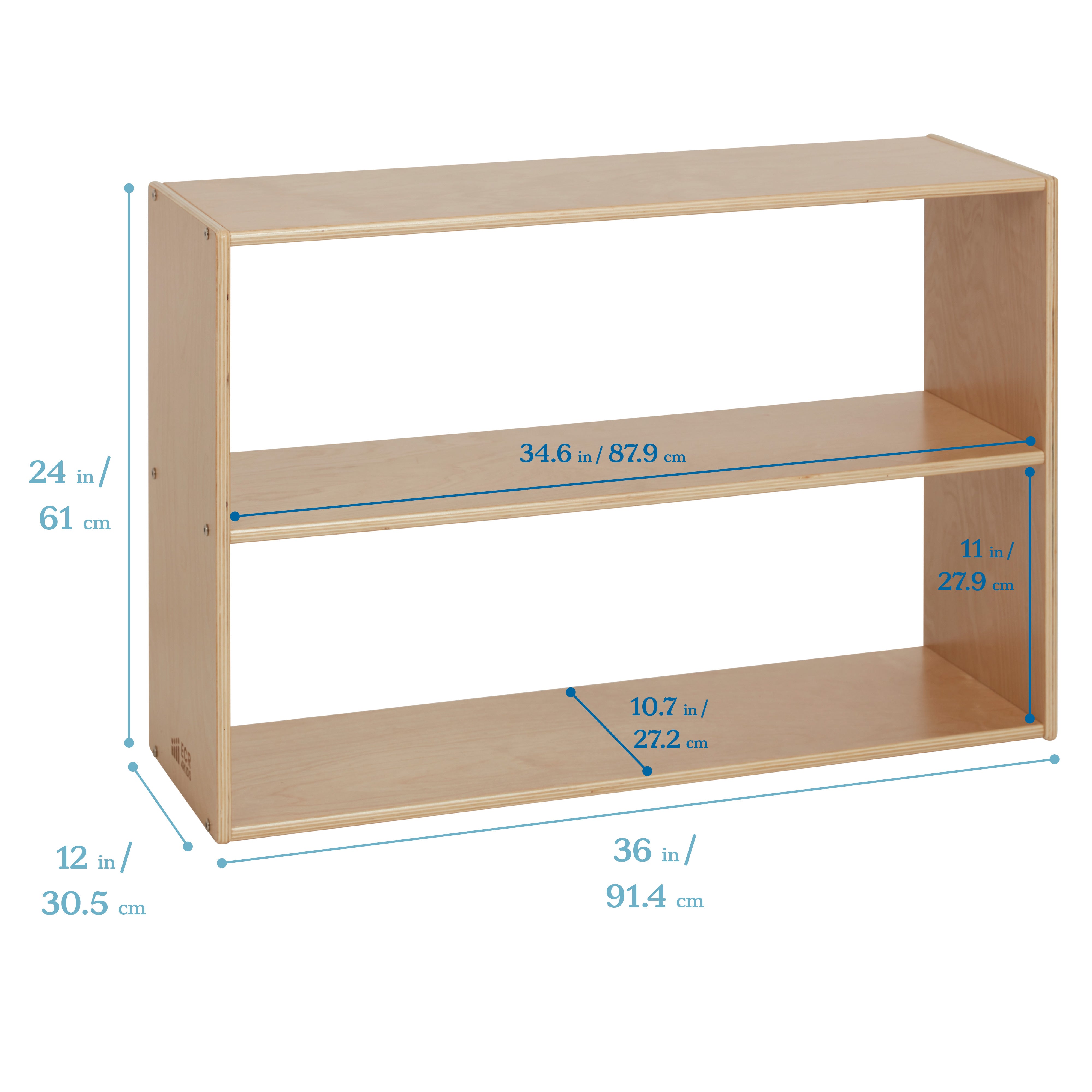 Streamline 2-Shelf Storage Cabinet, 24in High