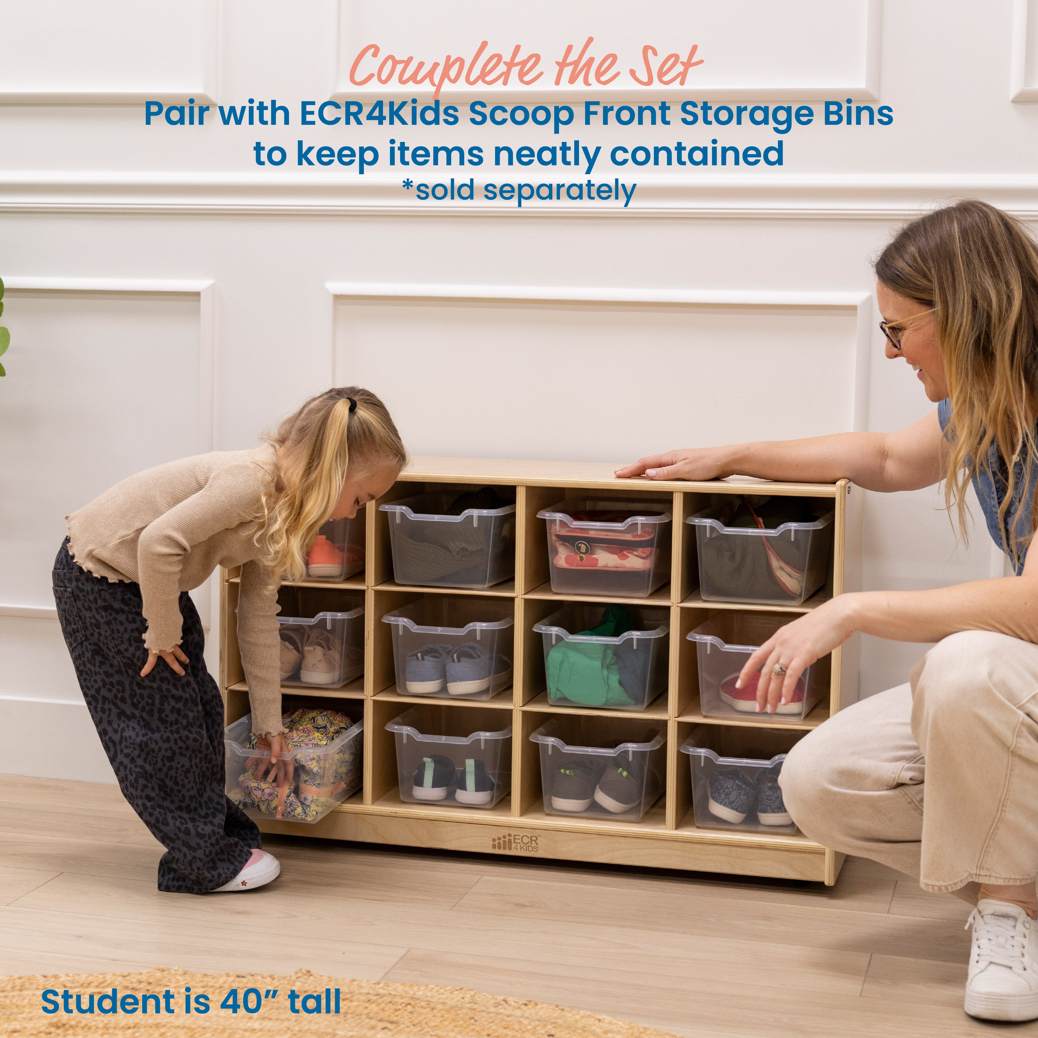 12 Cubby Mobile Tray Cabinet, 3x4