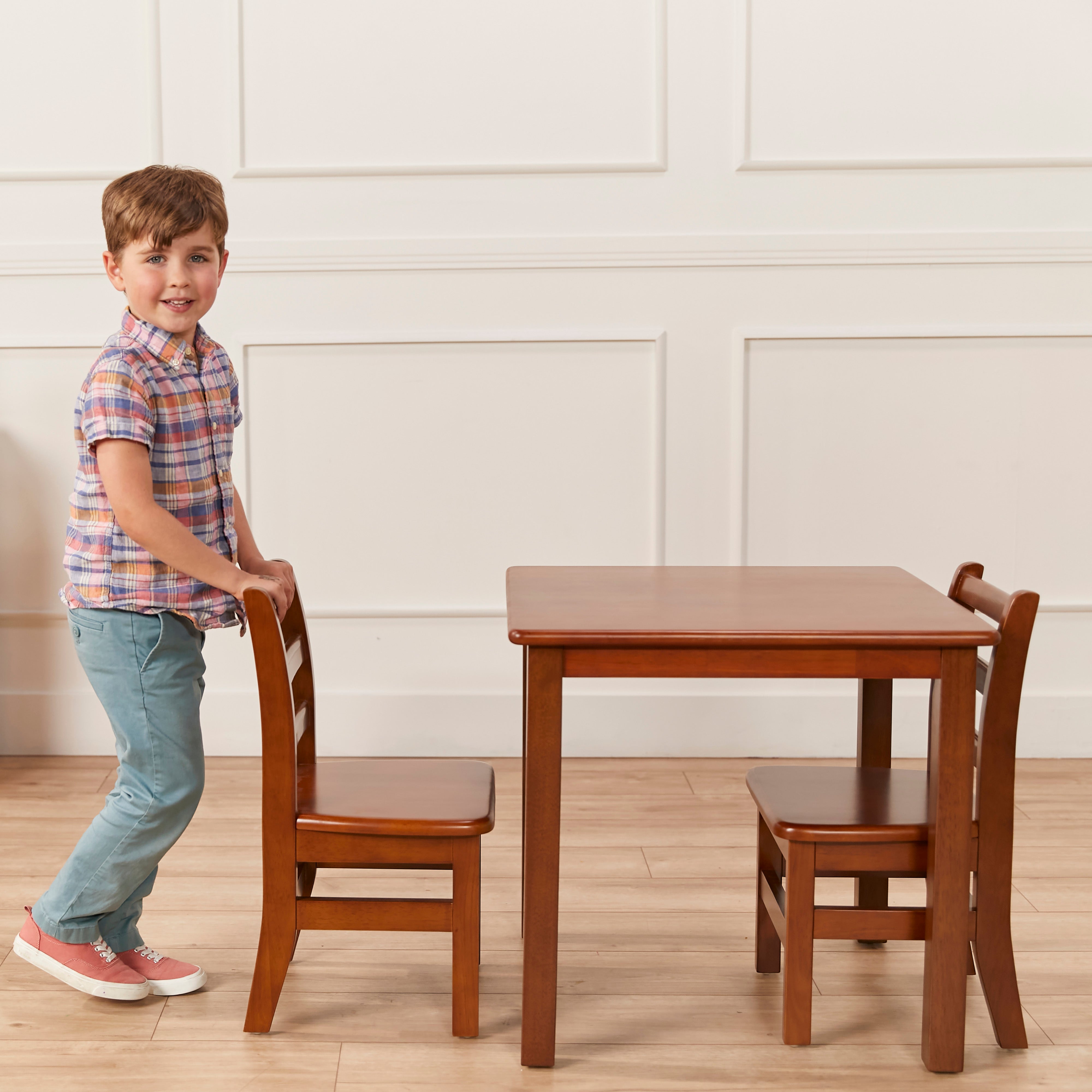 24in Square Hardwood Table with 22in Legs