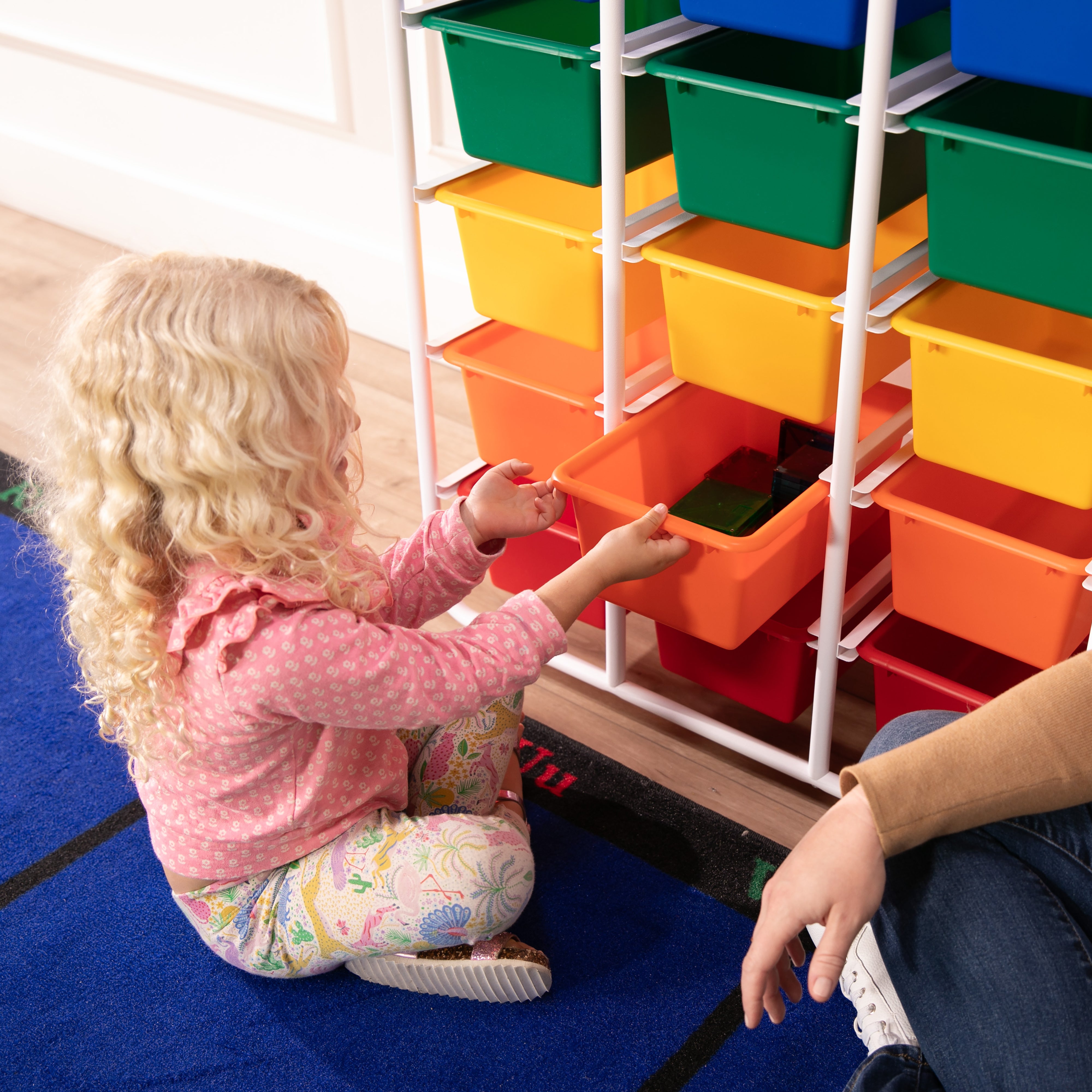 5-Tier Storage Rack with 15 Cubby Bins 5x3