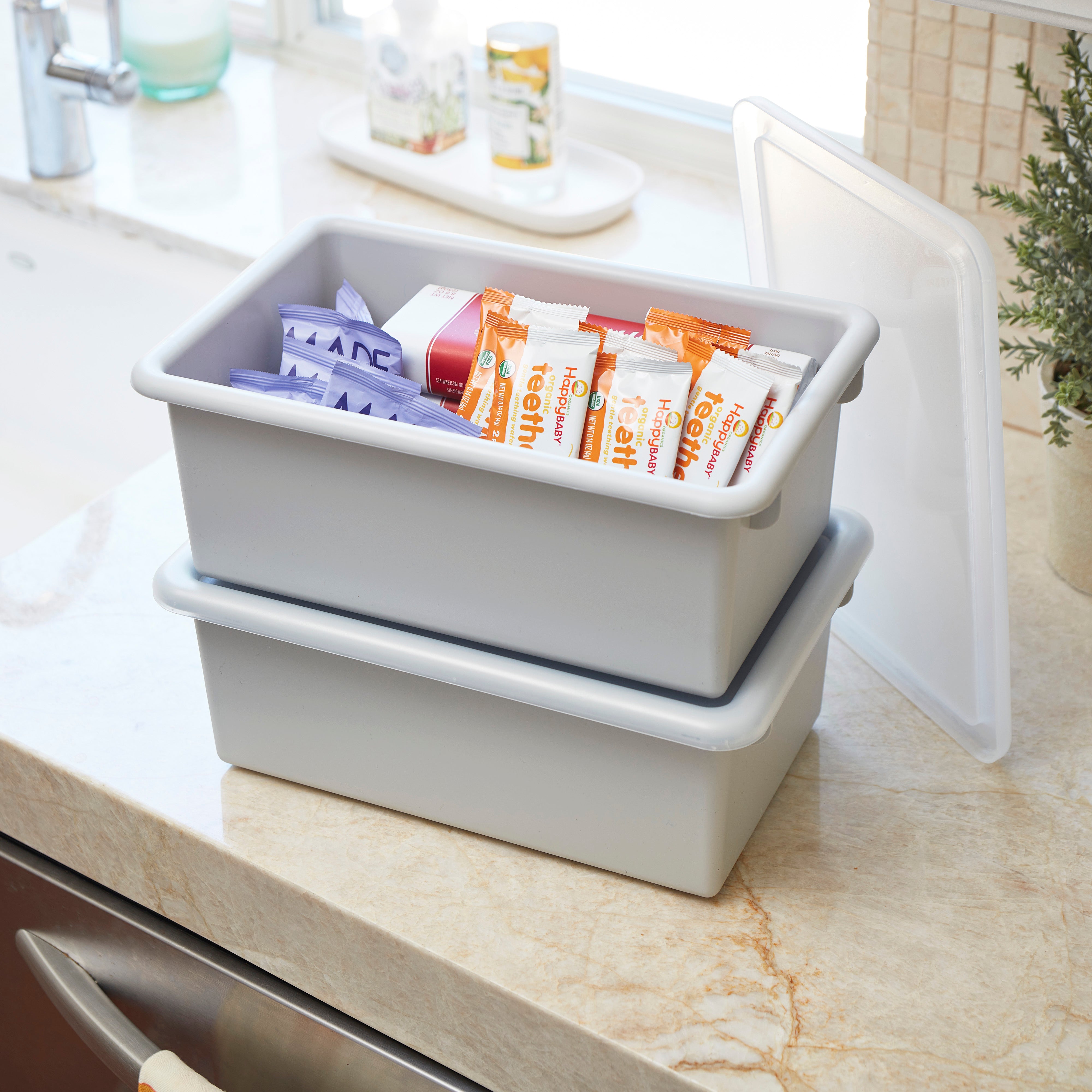 Cubby Storage Bin with Lid, 10-Piece