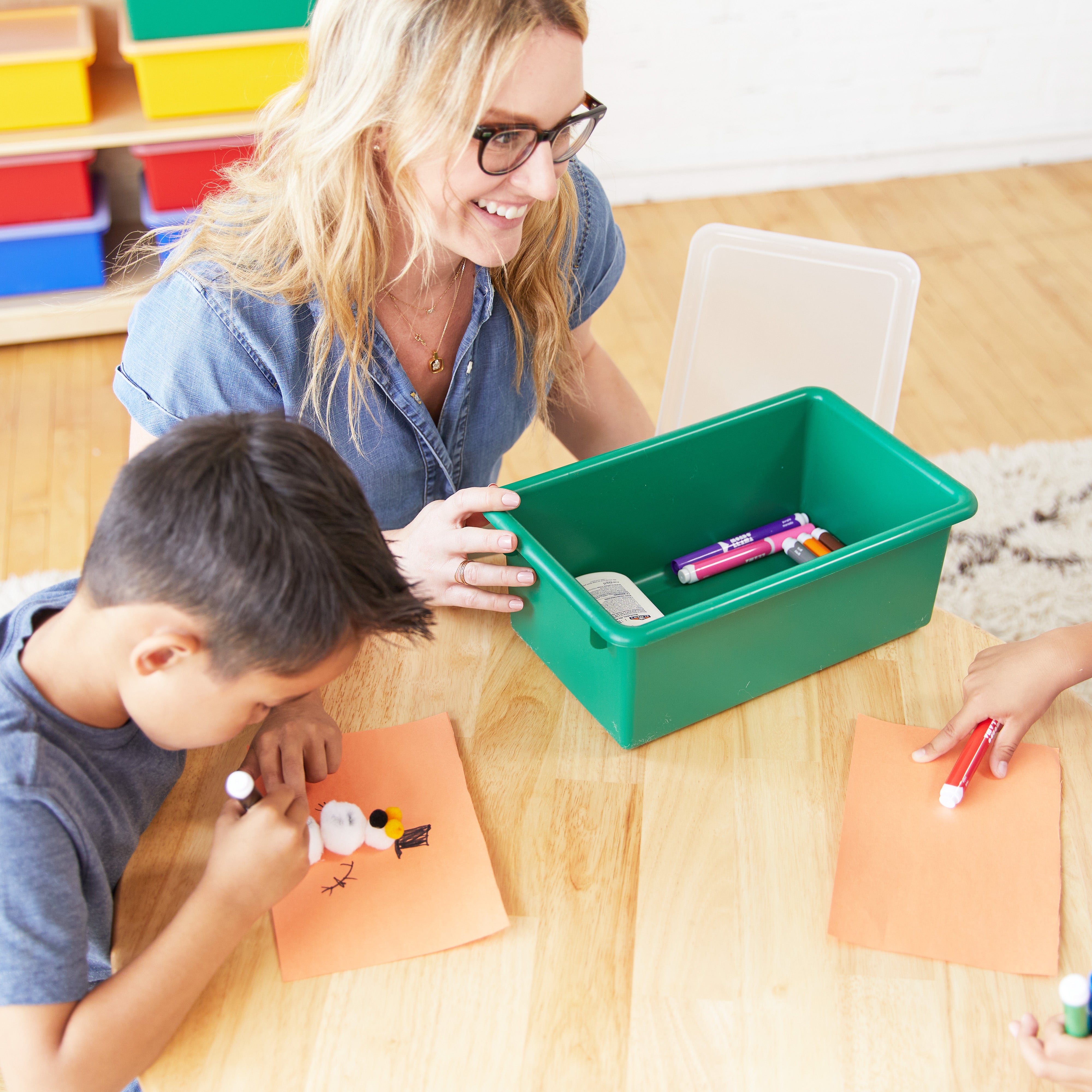 Cubby Storage Bin with Lid, 10-Piece