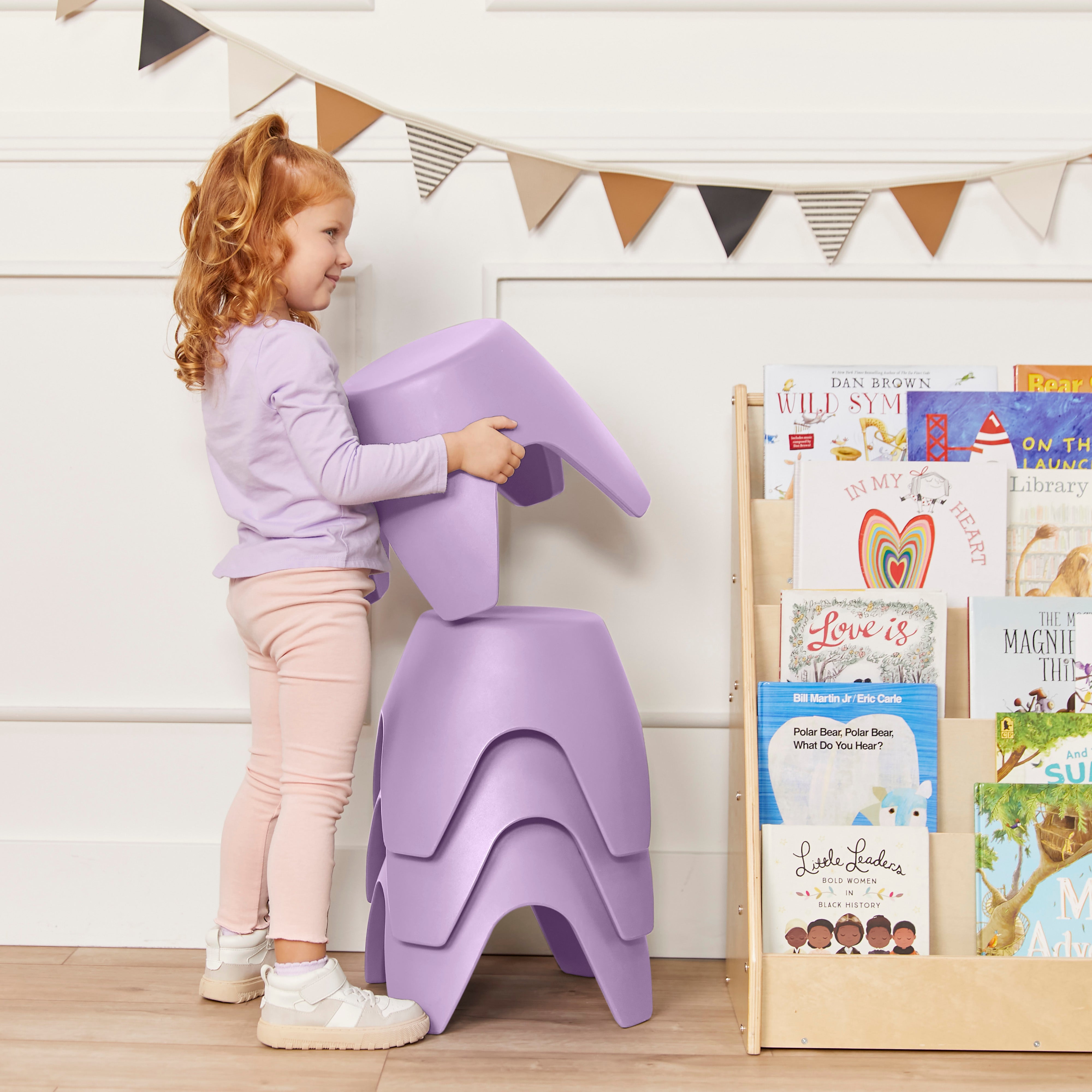 Ayana Table and Stool Classroom Set, 5-Piece