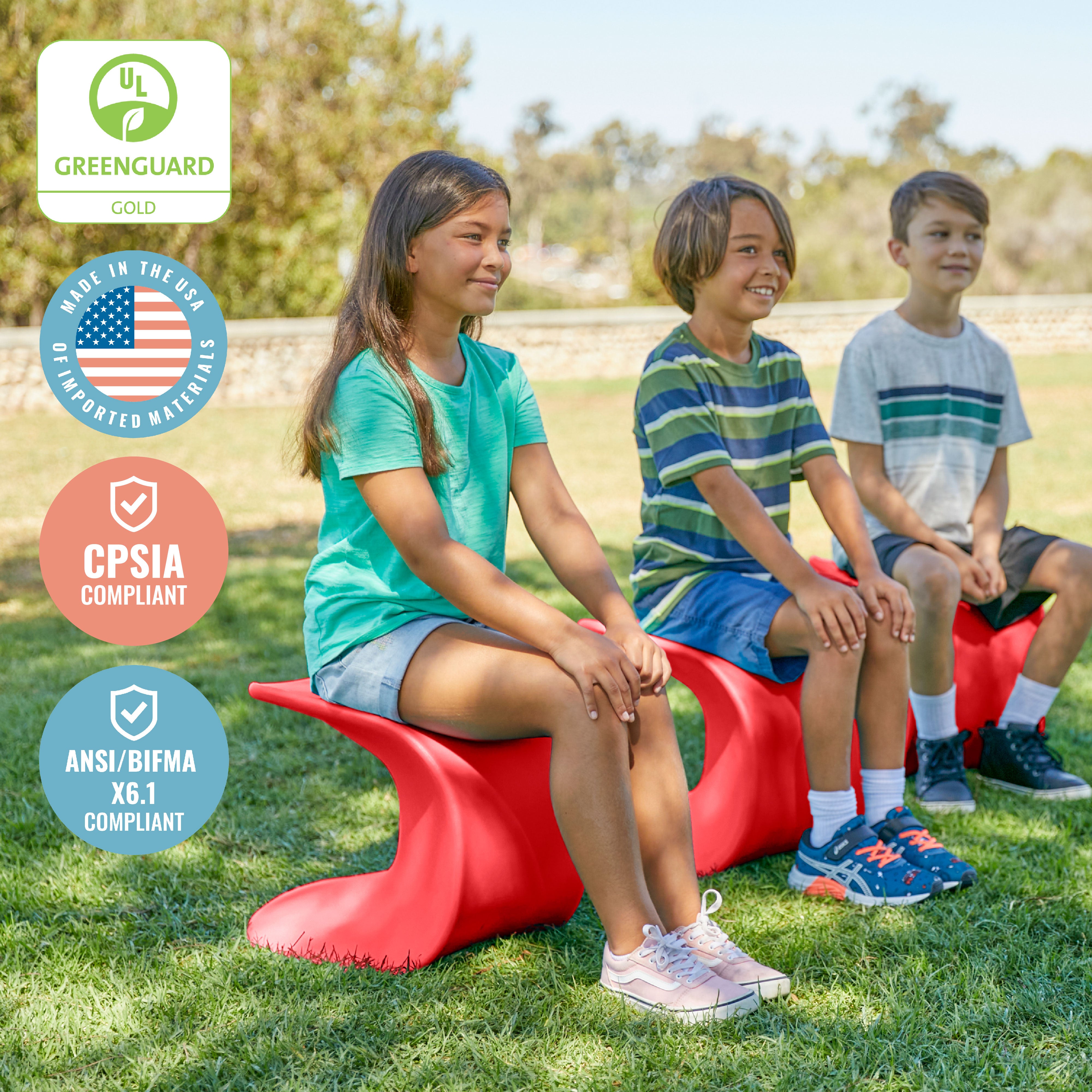 Wave Seat, 14in - 15.1in Seat Height, 2-Pack