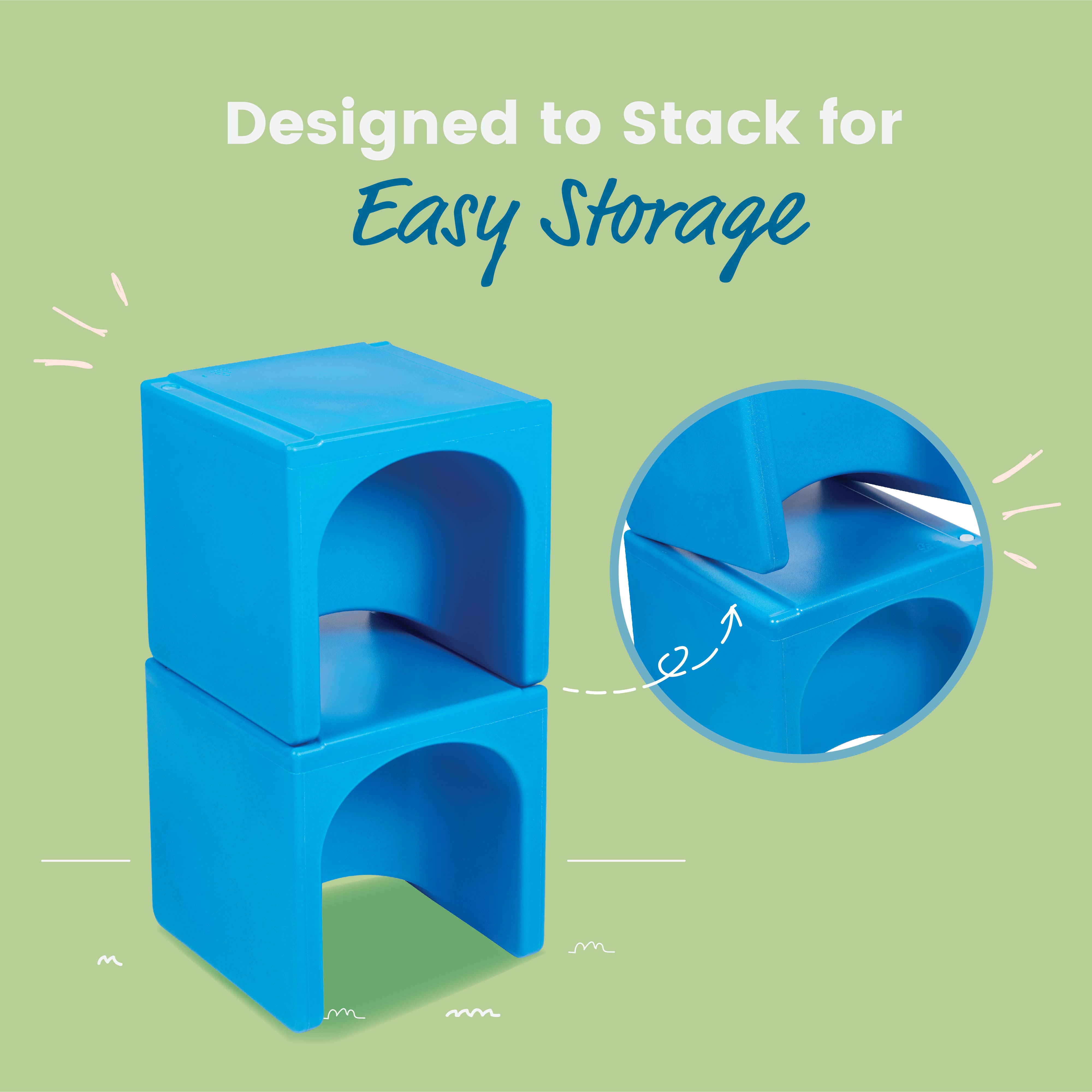 Tri-Me Table and Cube Chair Set, 3-Piece