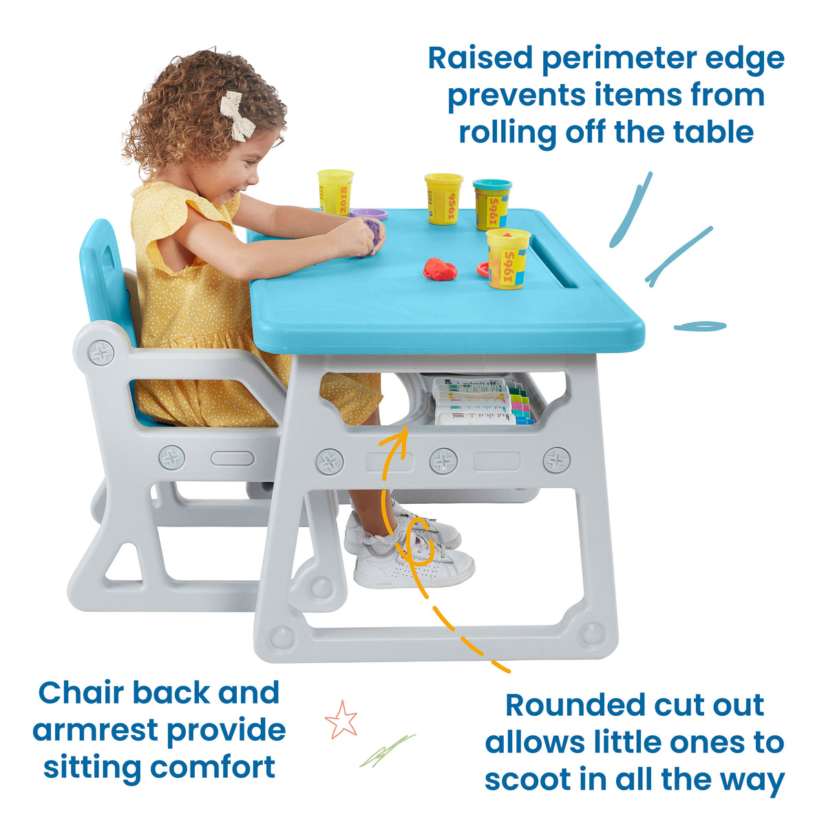 Toddler Plus Desk and Chair Set, 2-Piece