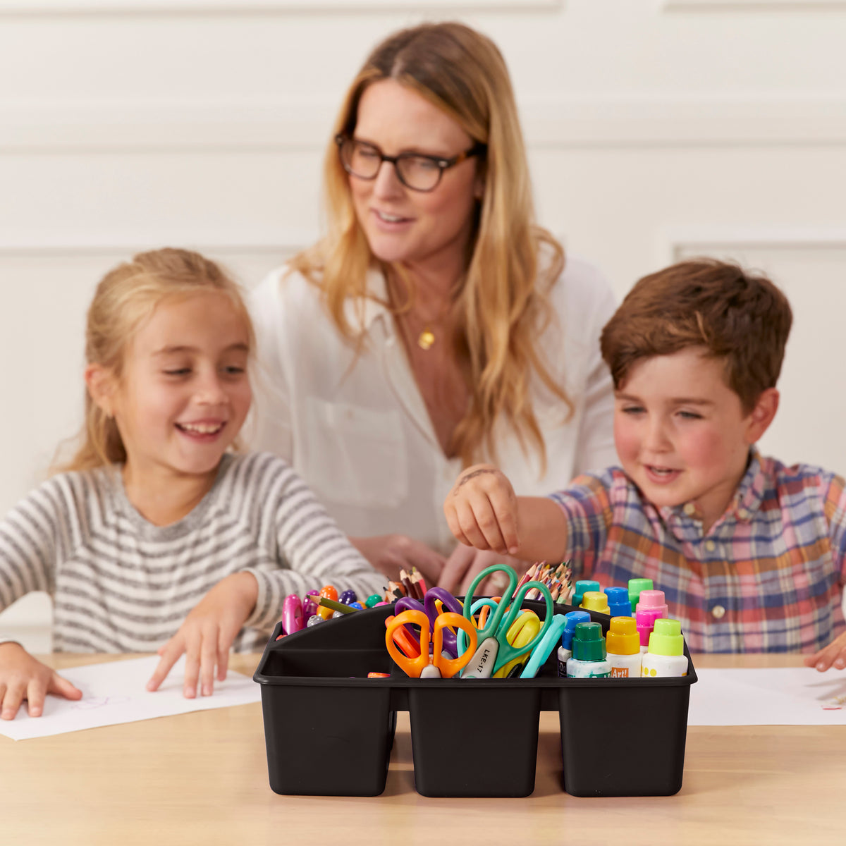 6-Compartment Large Plastic Caddy, 6-Pack