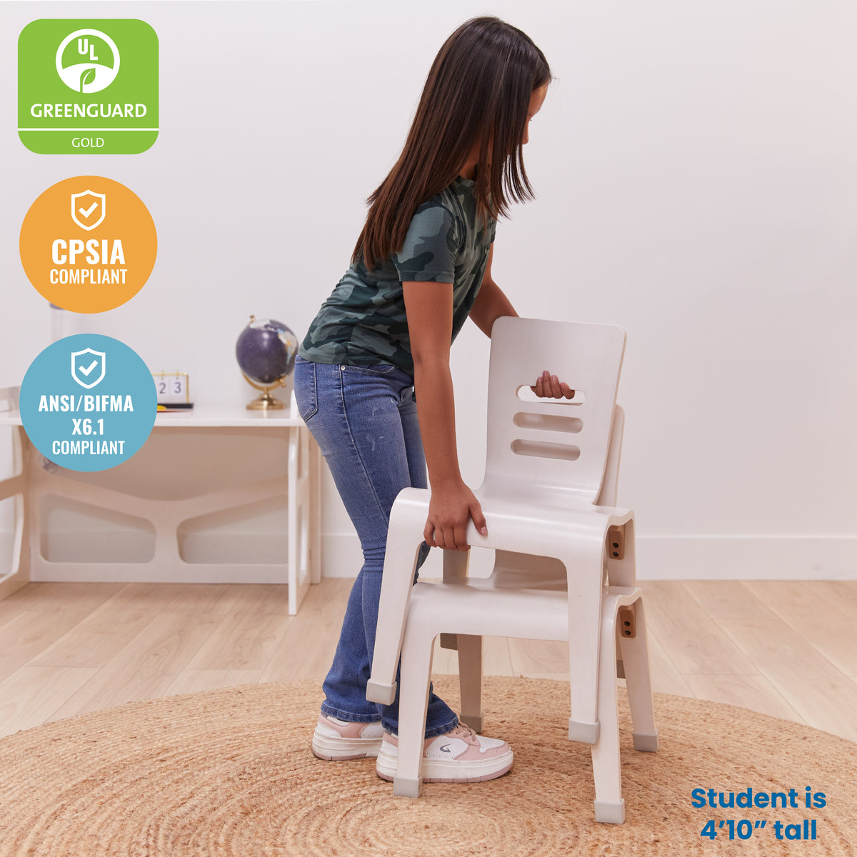 Bentwood Chair, 14in Seat Height, 2-Pack