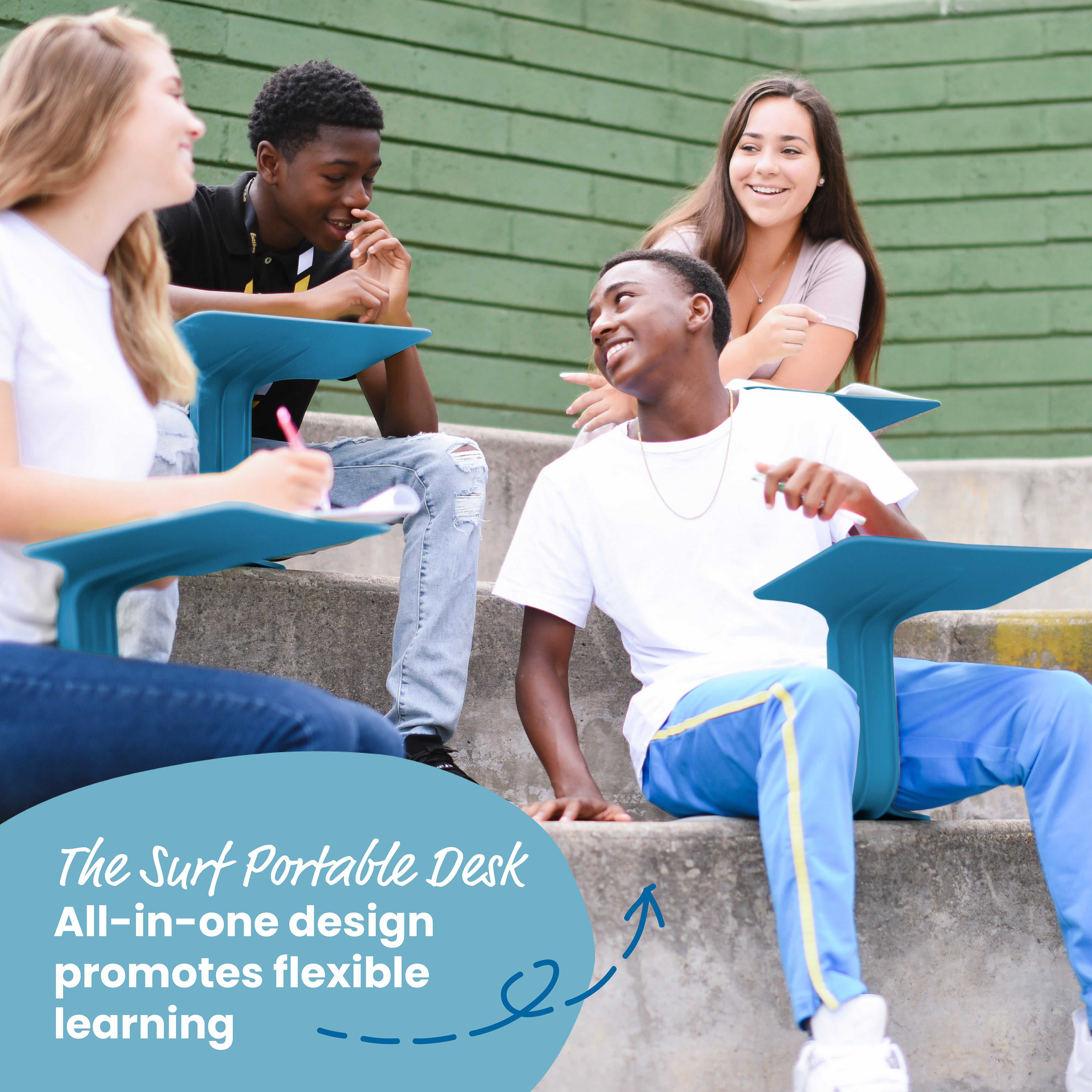 The Surf Portable Lap Desk with Mobile Storage Rack, 30-Pack