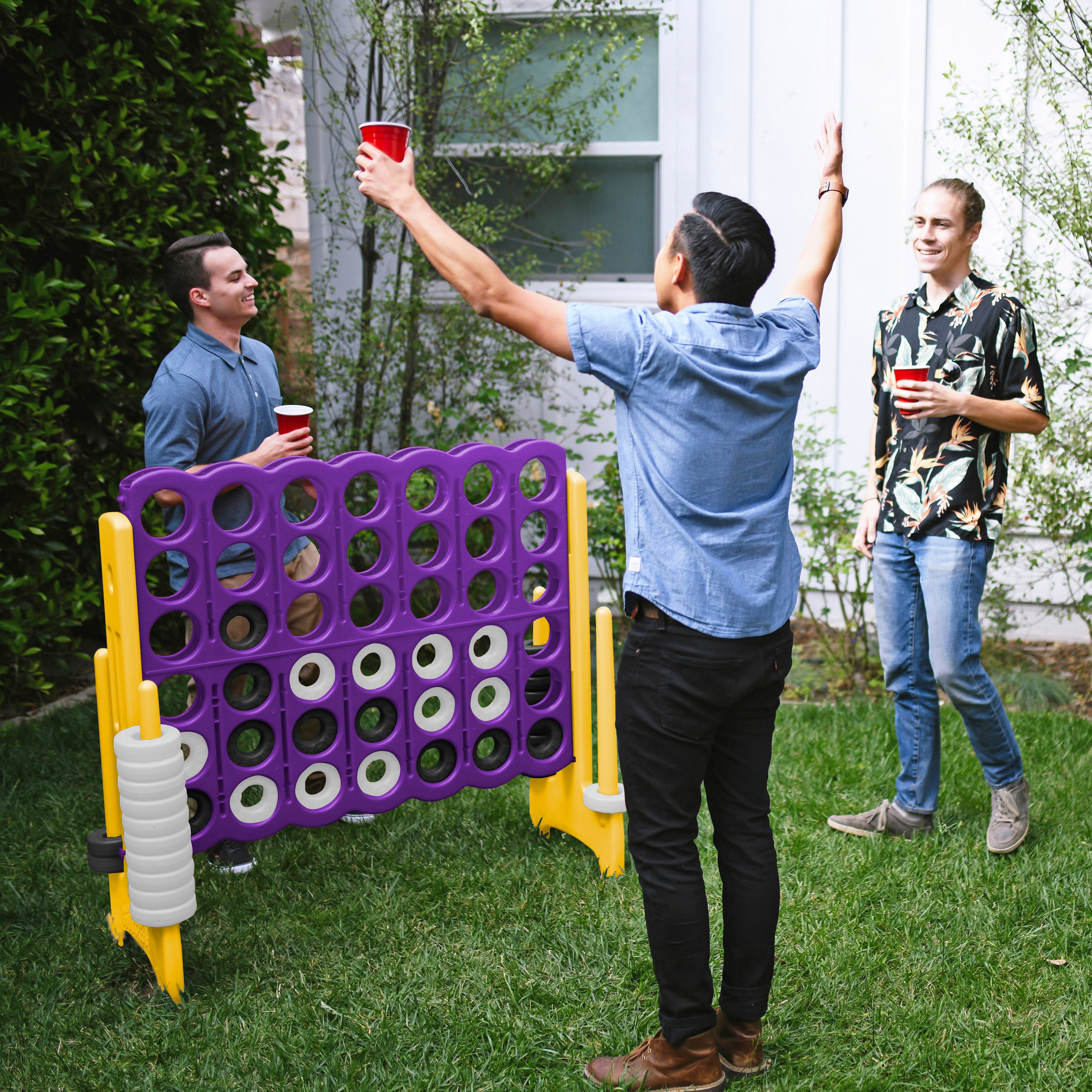 Jumbo 4-To-Score Giant Game with 42 Rings and Reset Sliders