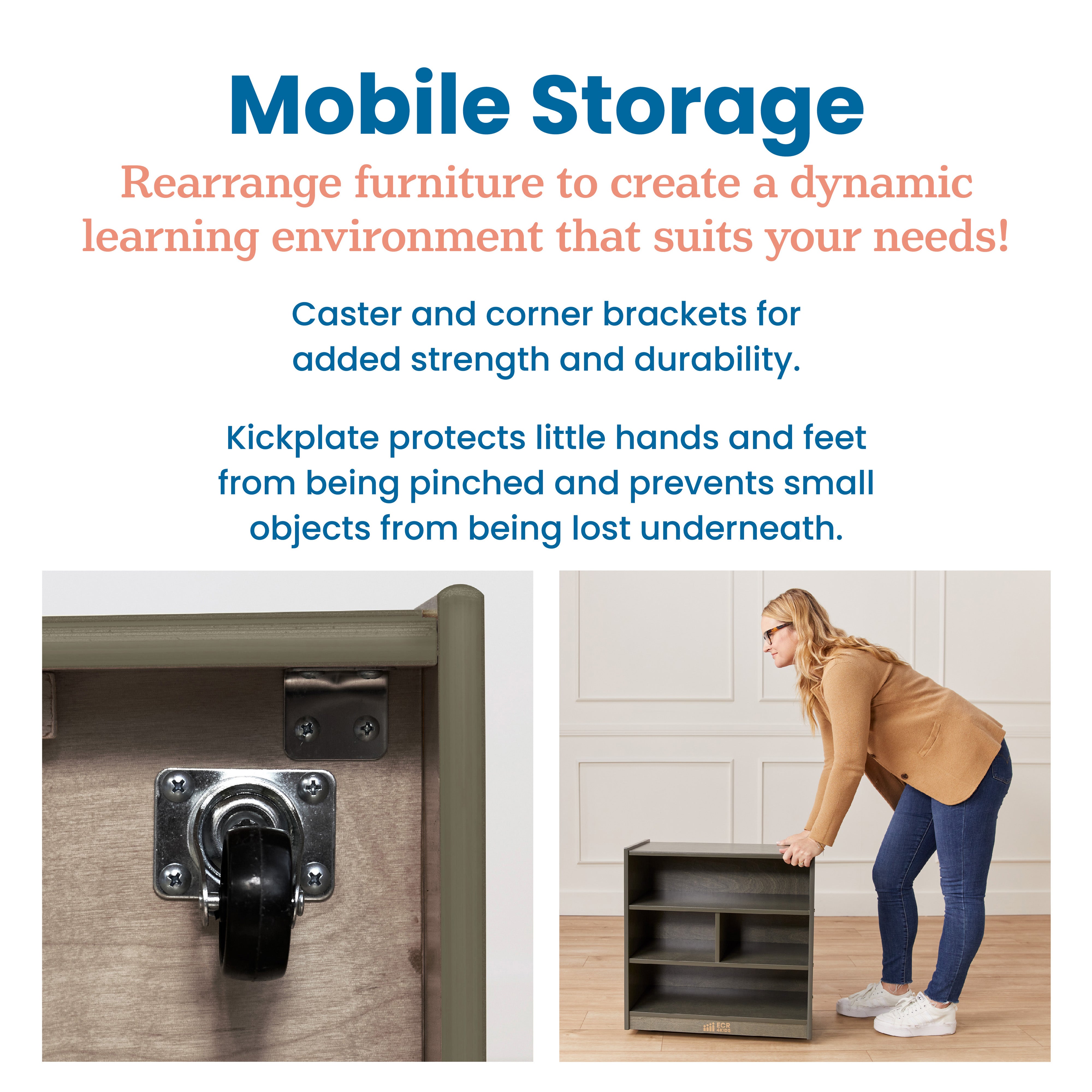 Mobile Block Storage Cart, Small