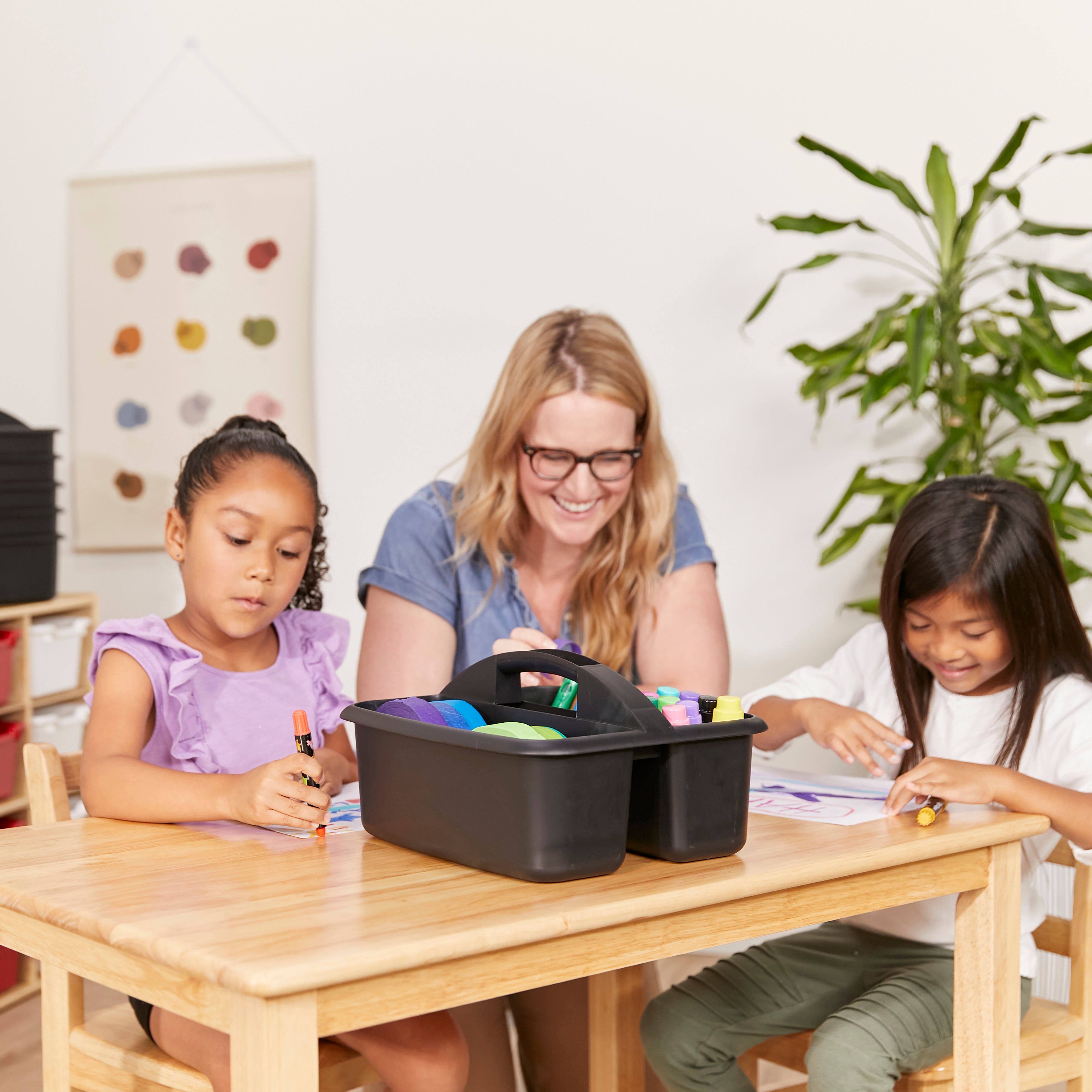 2-Compartment Storage Caddy, 6-Pack