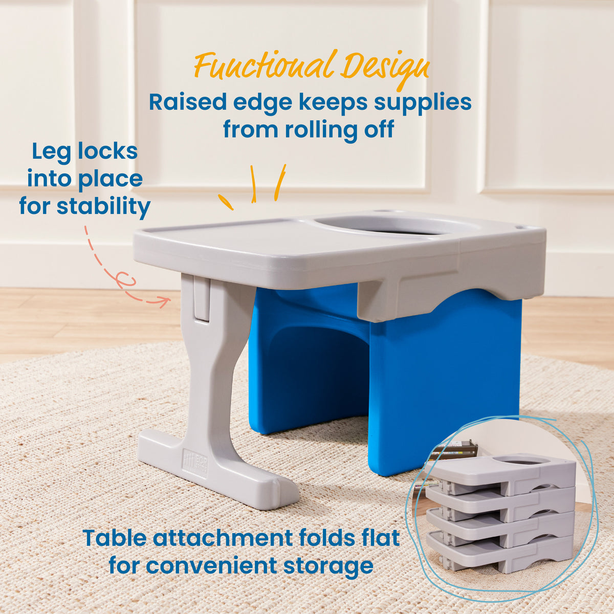 Tri-Me Cube Chair and Desk, 2-Piece
