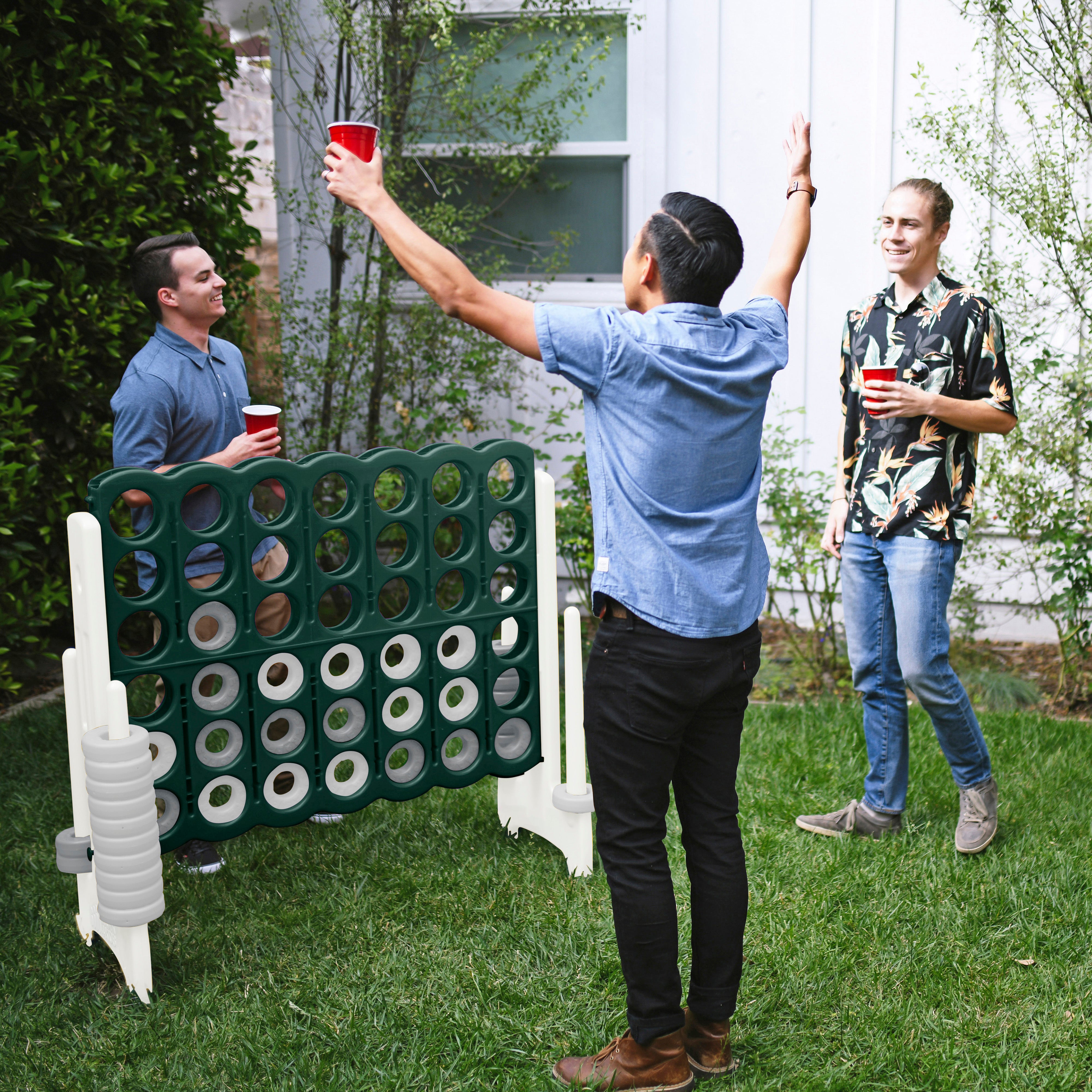 Jumbo 4-To-Score Giant Game with 42 Rings and Reset Sliders