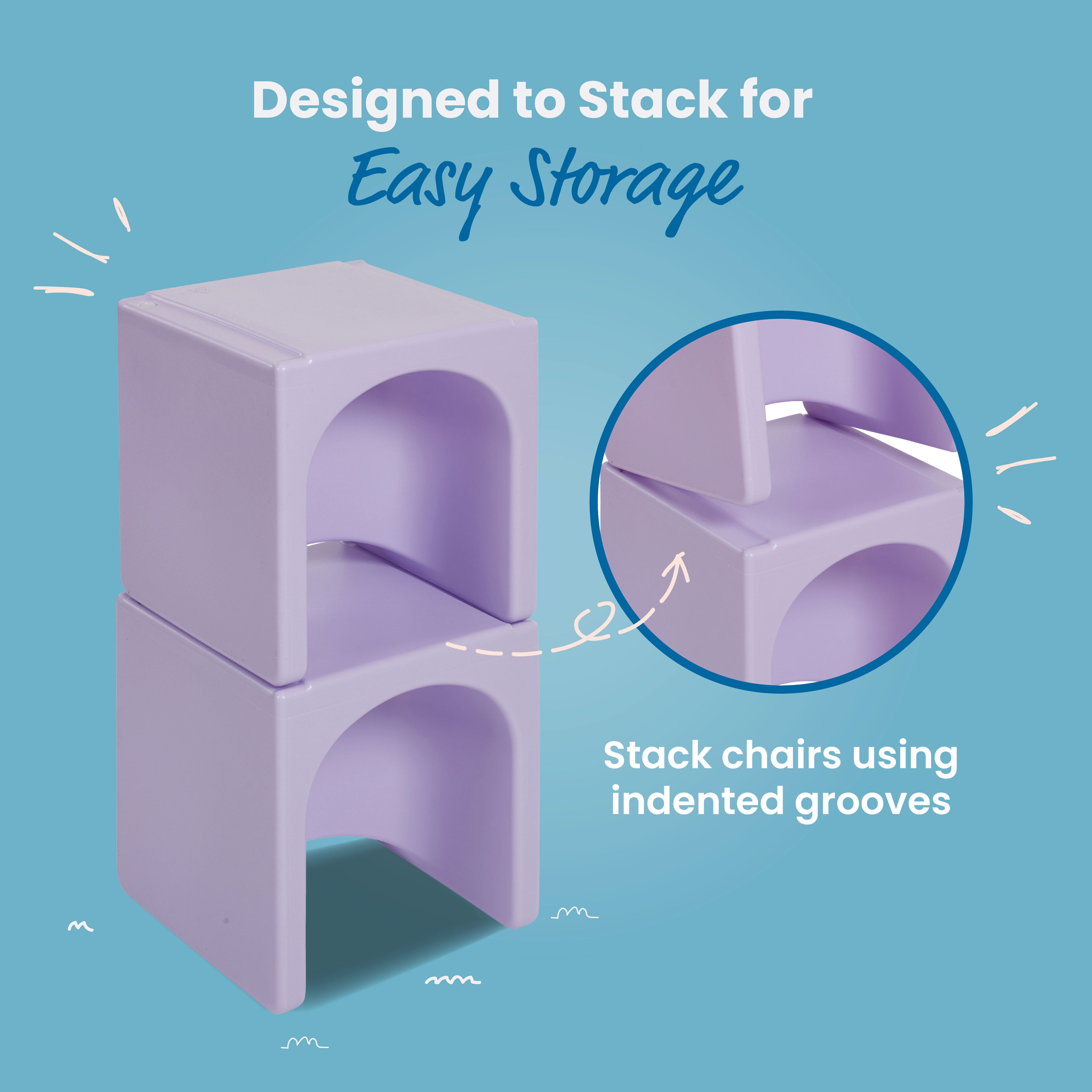 Tri-Me Table and Cube Chair Set, 3-Piece