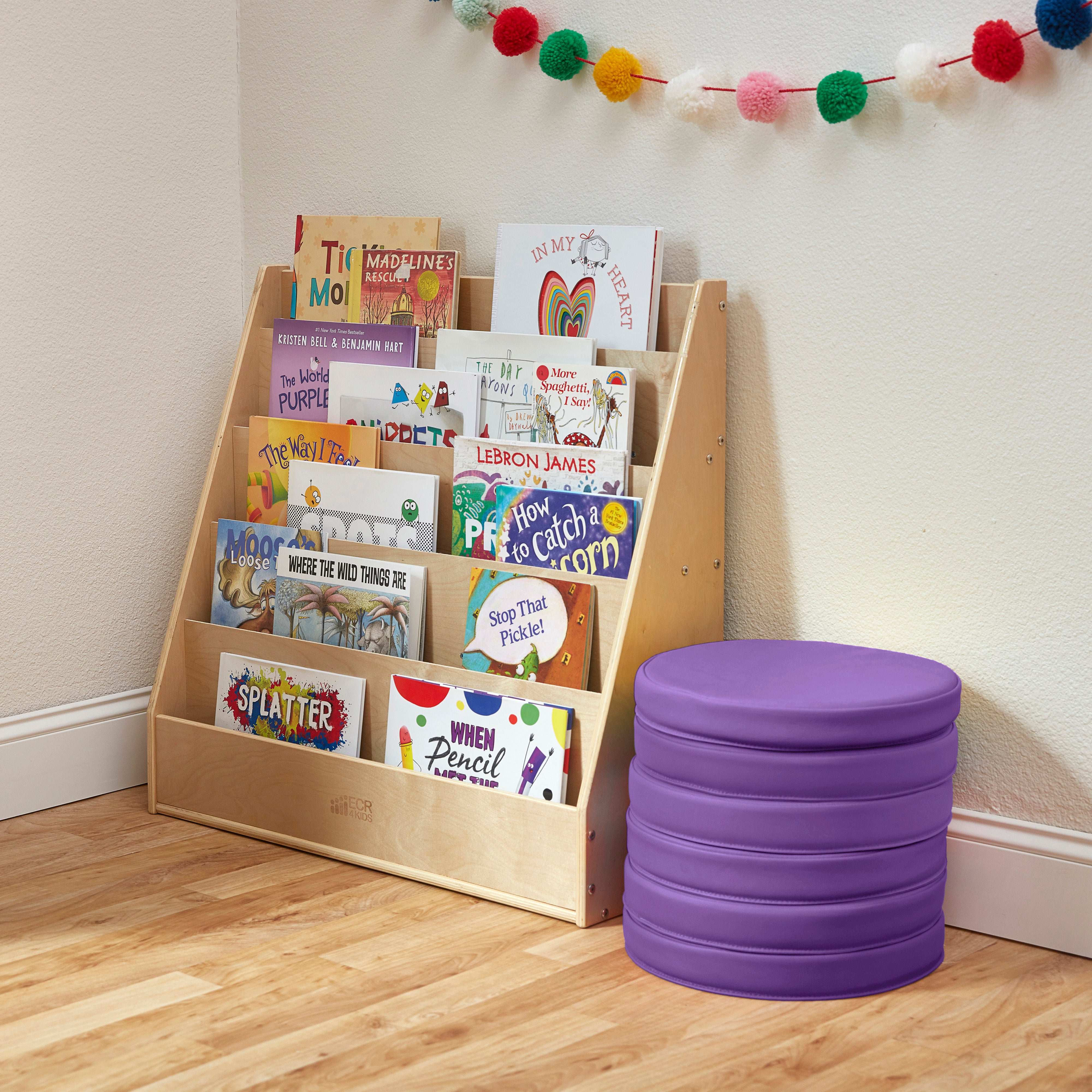 Floor Cushions, Round, Flexible Seating, 6-Piece