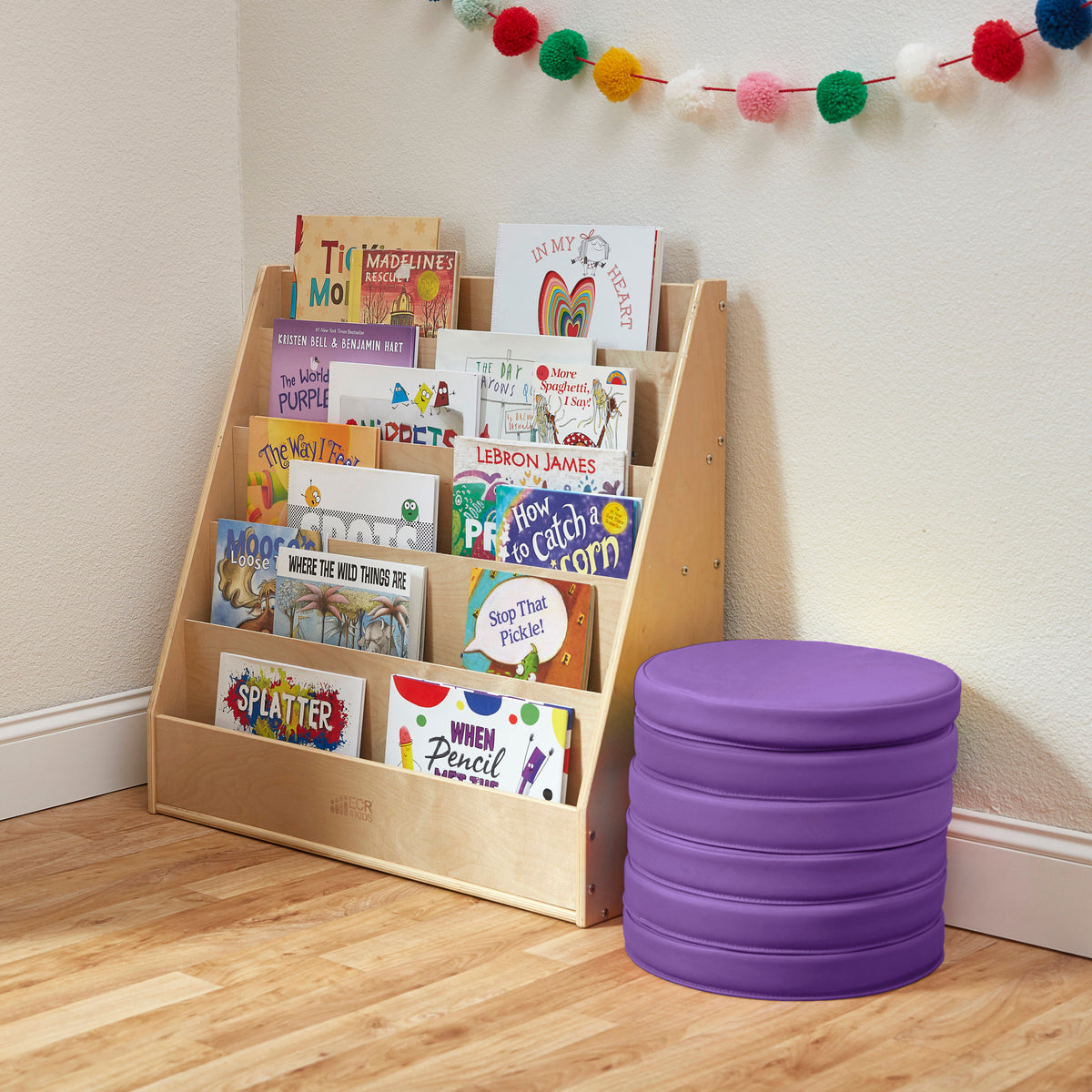 Round Floor Cushions with Handles, 6-Piece