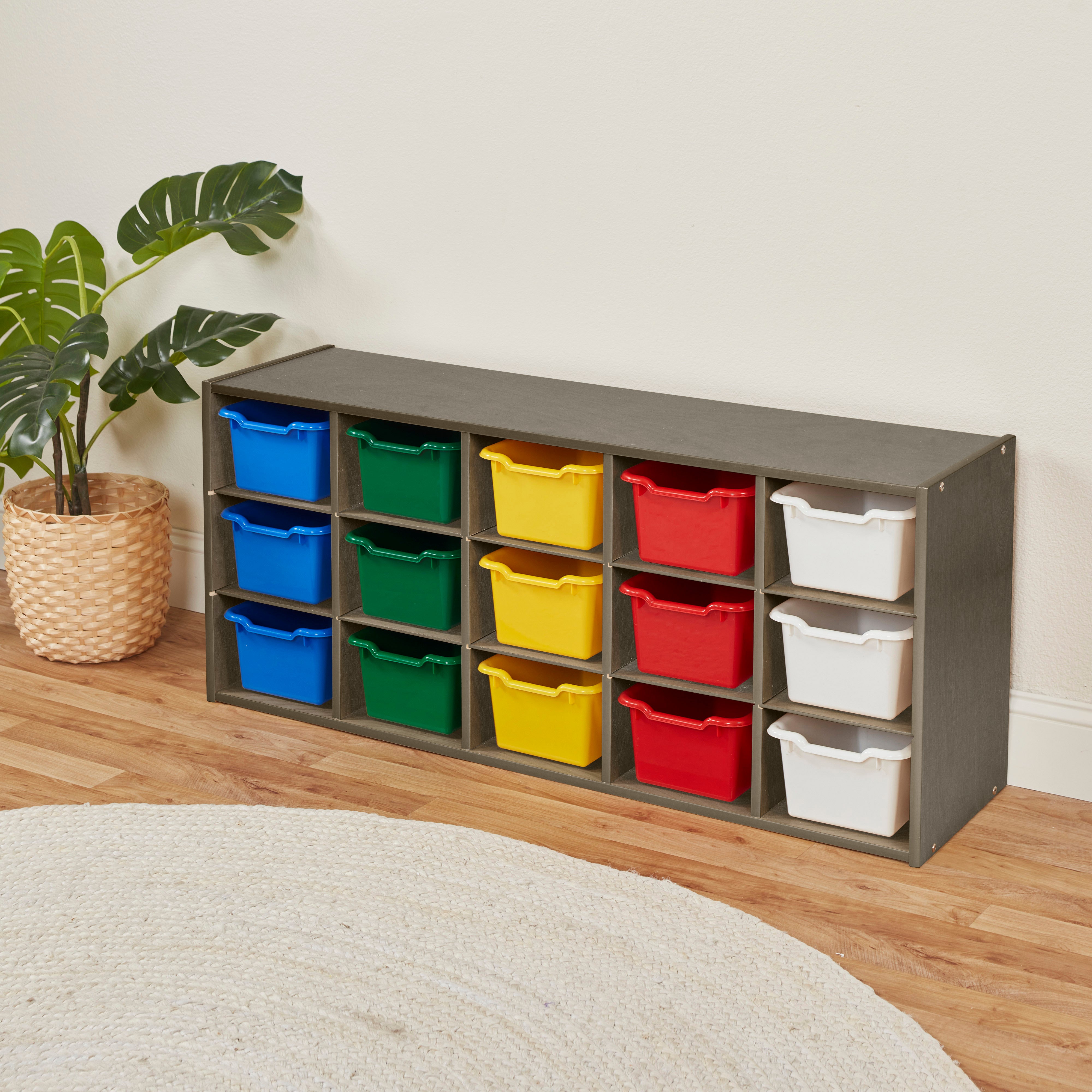 Streamline 15 Cubby Tray Cabinet and 15 Scoop Front Bins, 3x5