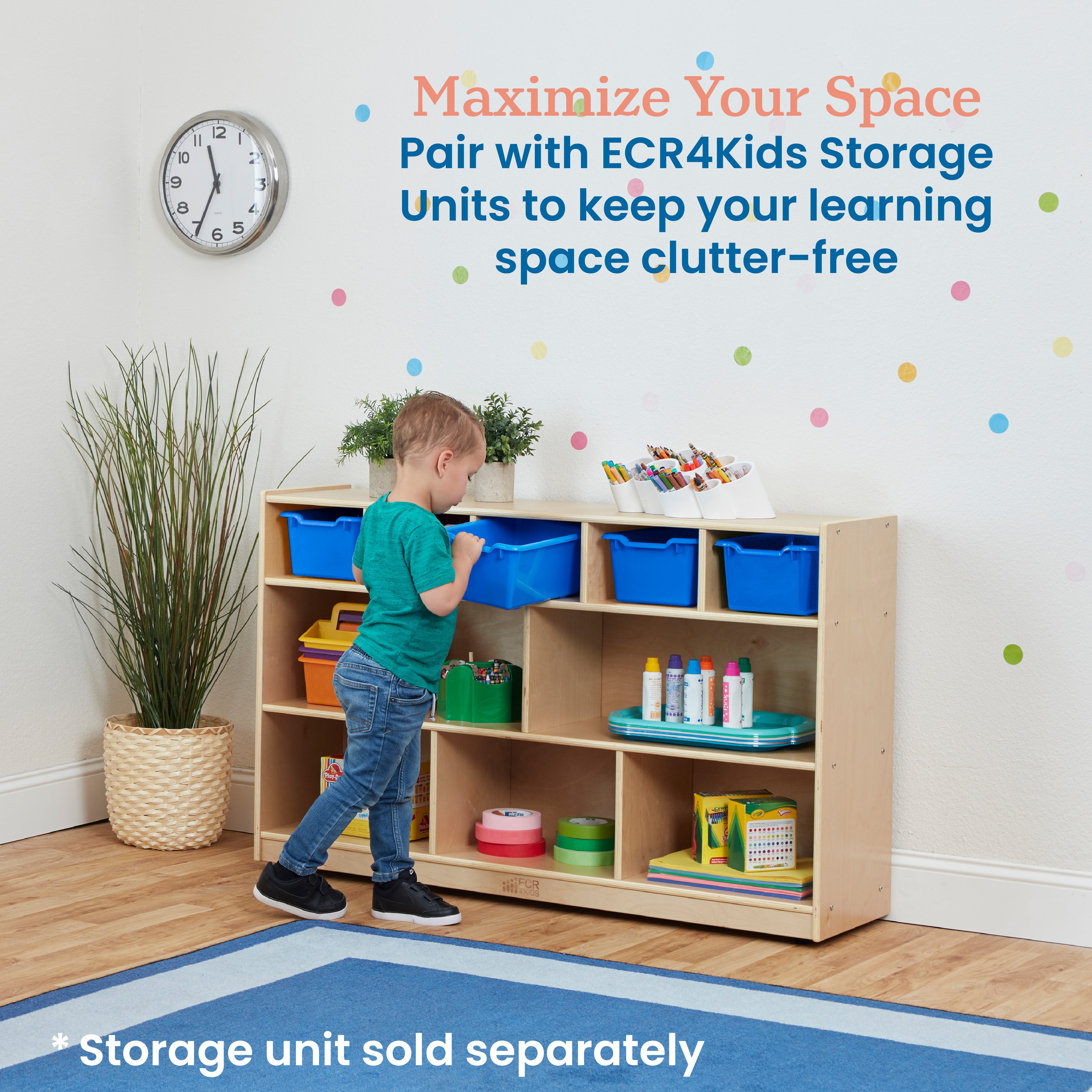 Scoop Front Storage Bin, 5-Piece