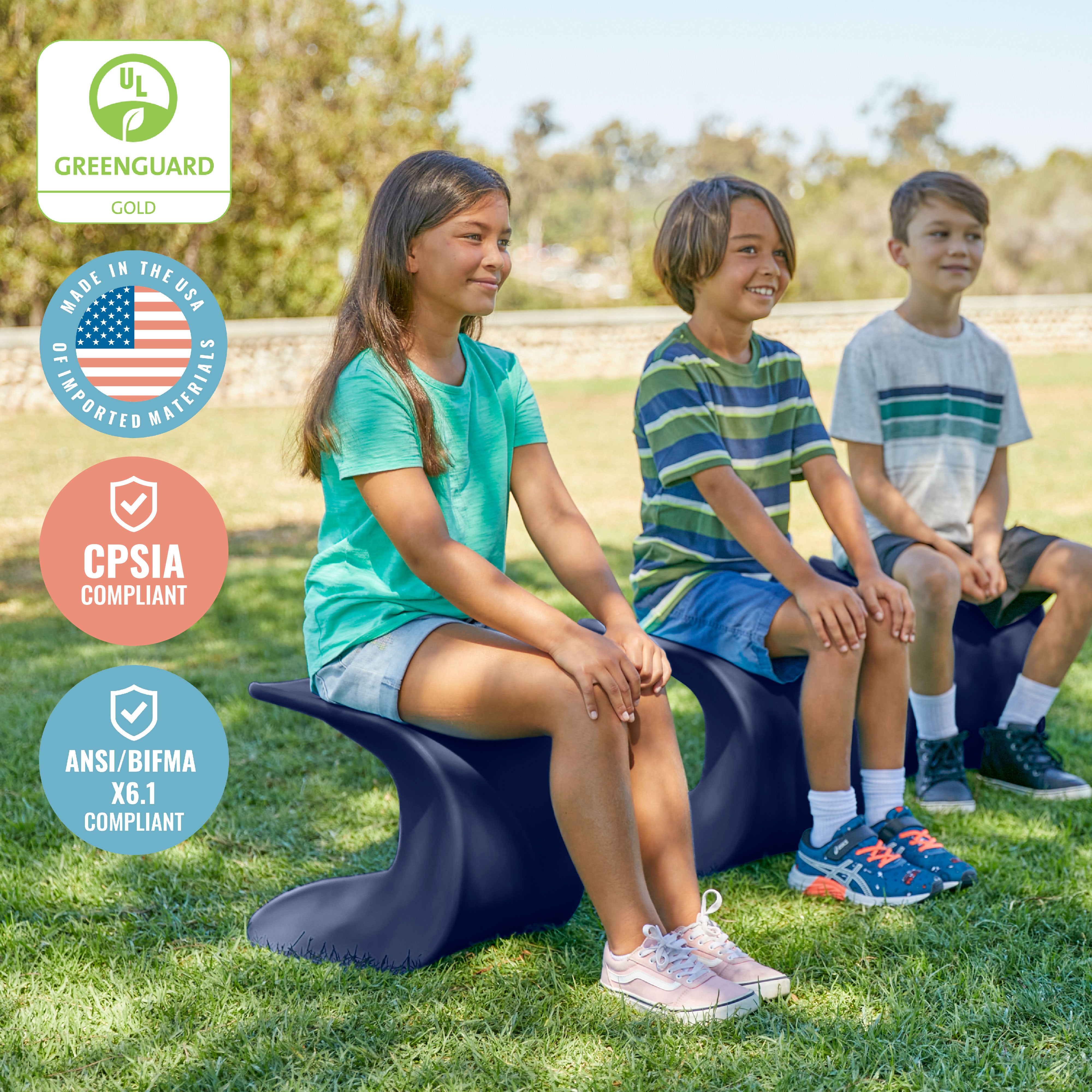 Wave Seat, 14in - 15.1in Seat Height, 2-Pack