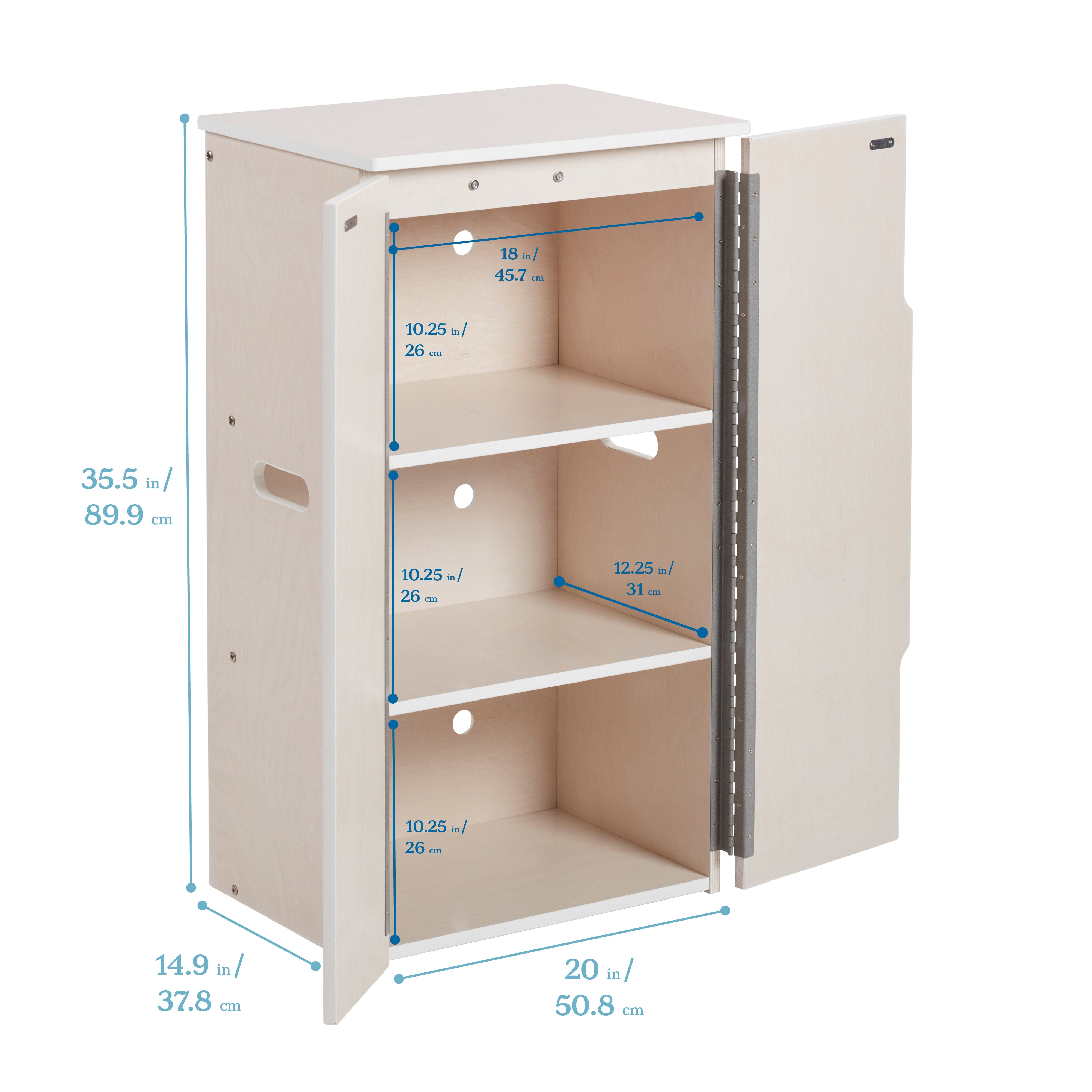 Wooden Pretend Play Kitchen Refrigerator for Kids