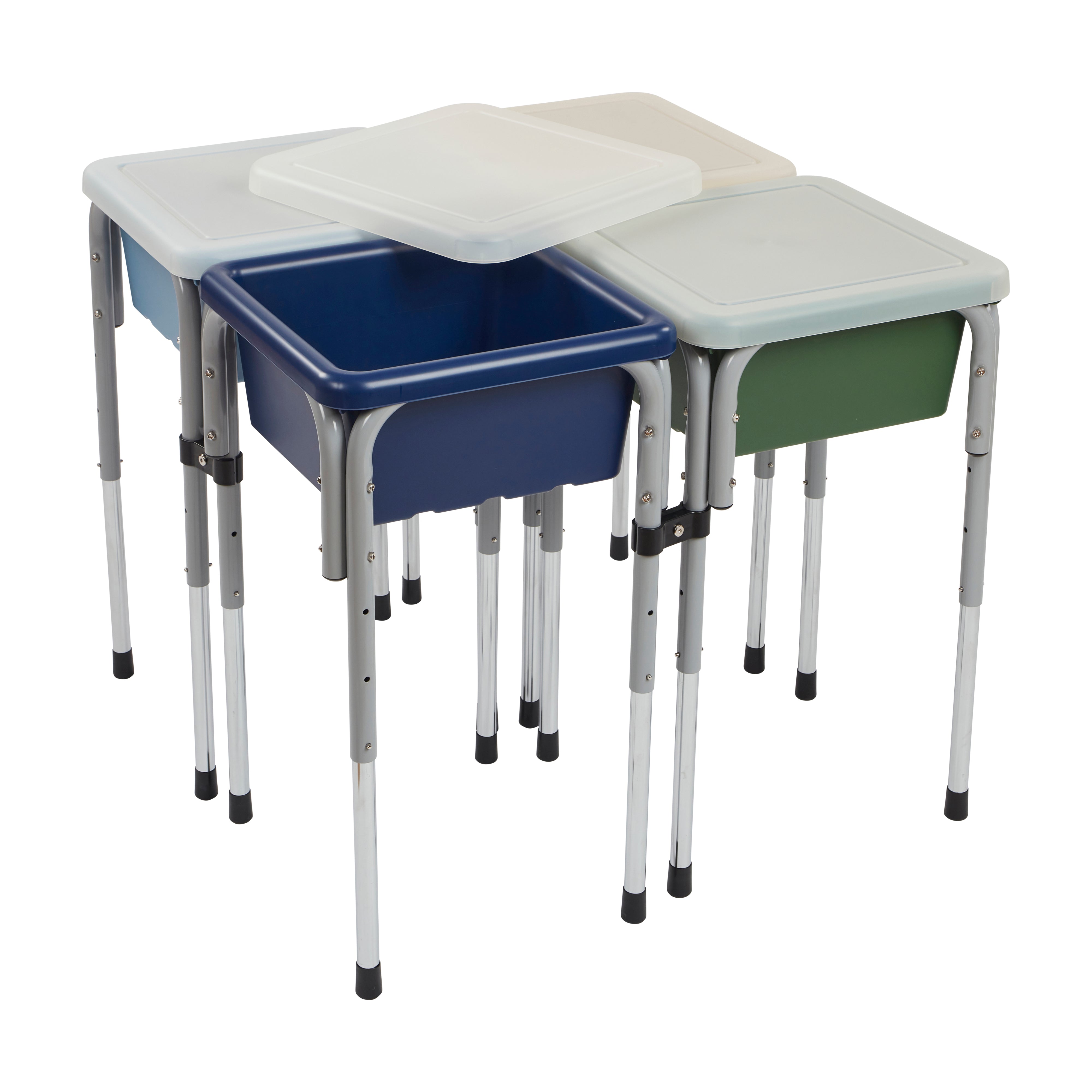 4-Station Sand and Water Adjustable Play Table