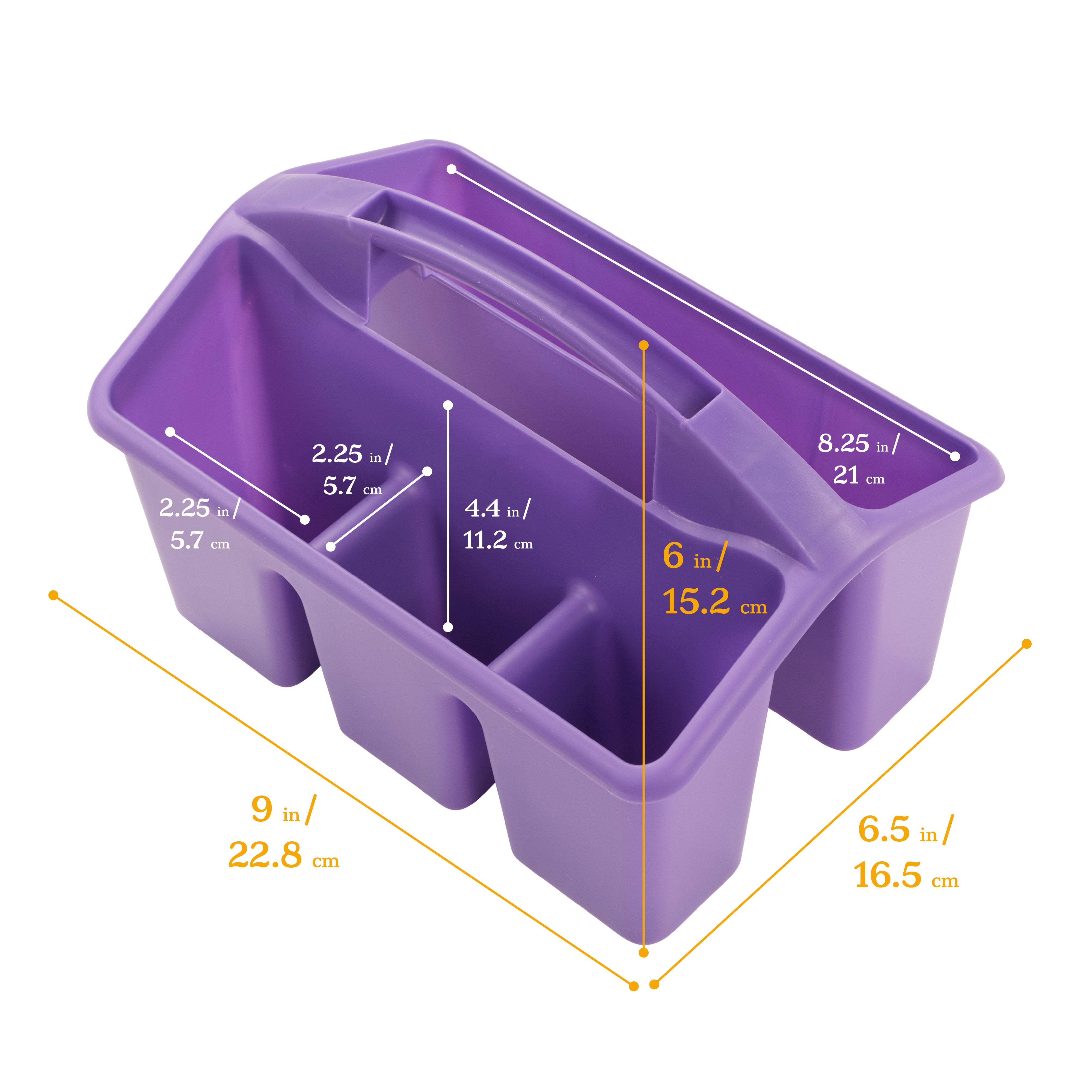4-Compartment Small Plastic Caddy, 6-Pack