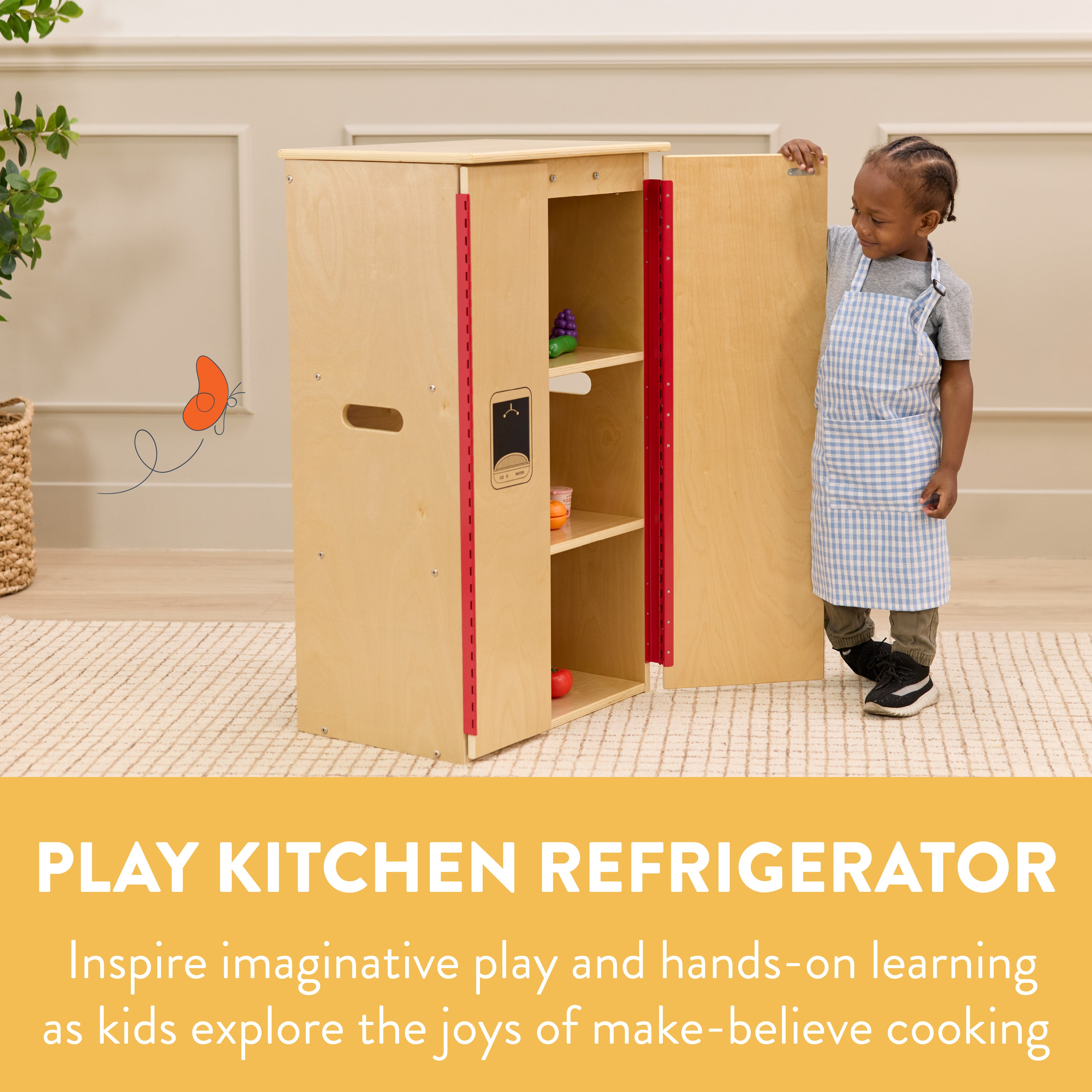 Chef's Station Kids Pretend Play Kitchen Fridge