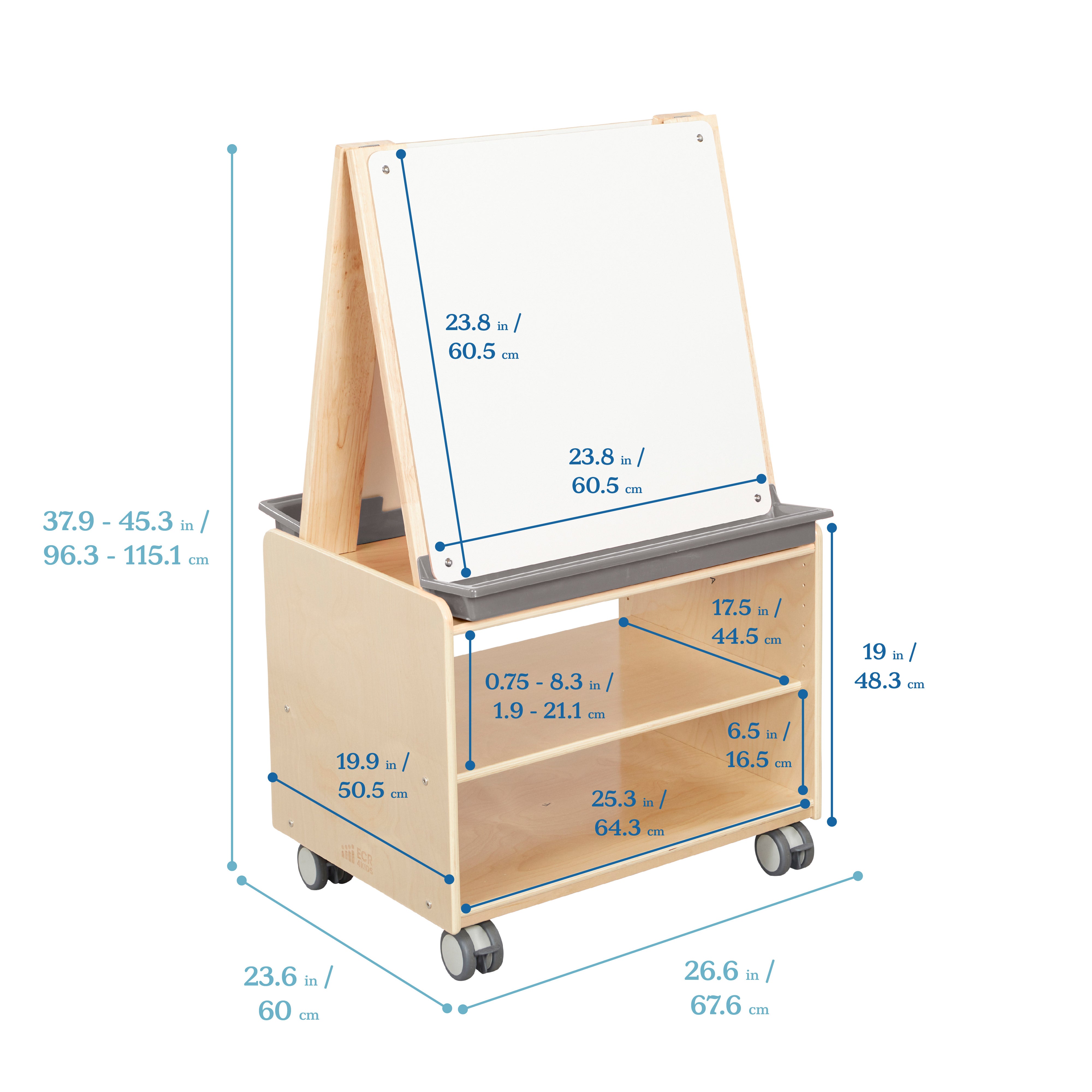 2-Station Art Easel with Storage, Classroom Supplies