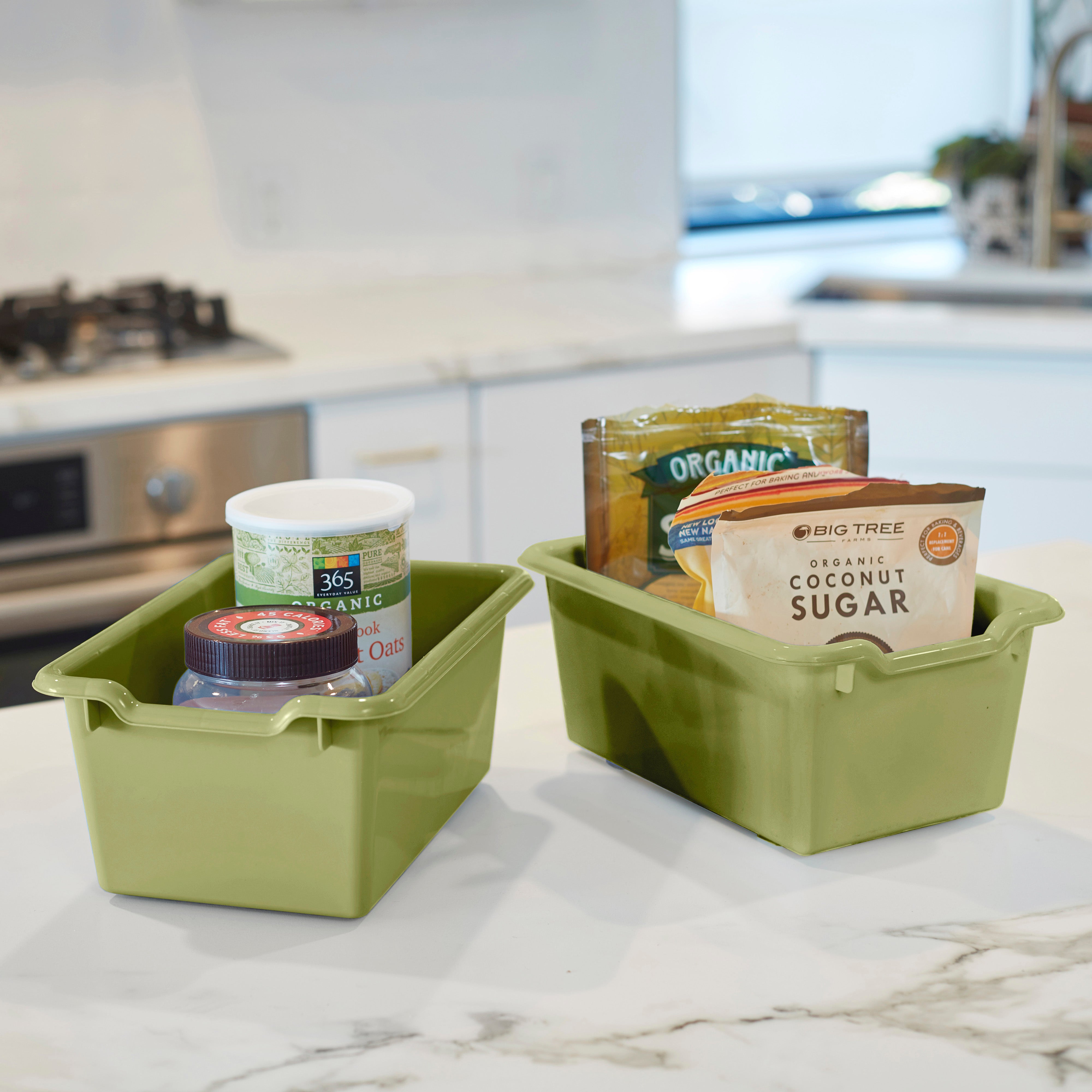 Scoop Front Storage Bins, Multipurpose Organization, 15-Pack