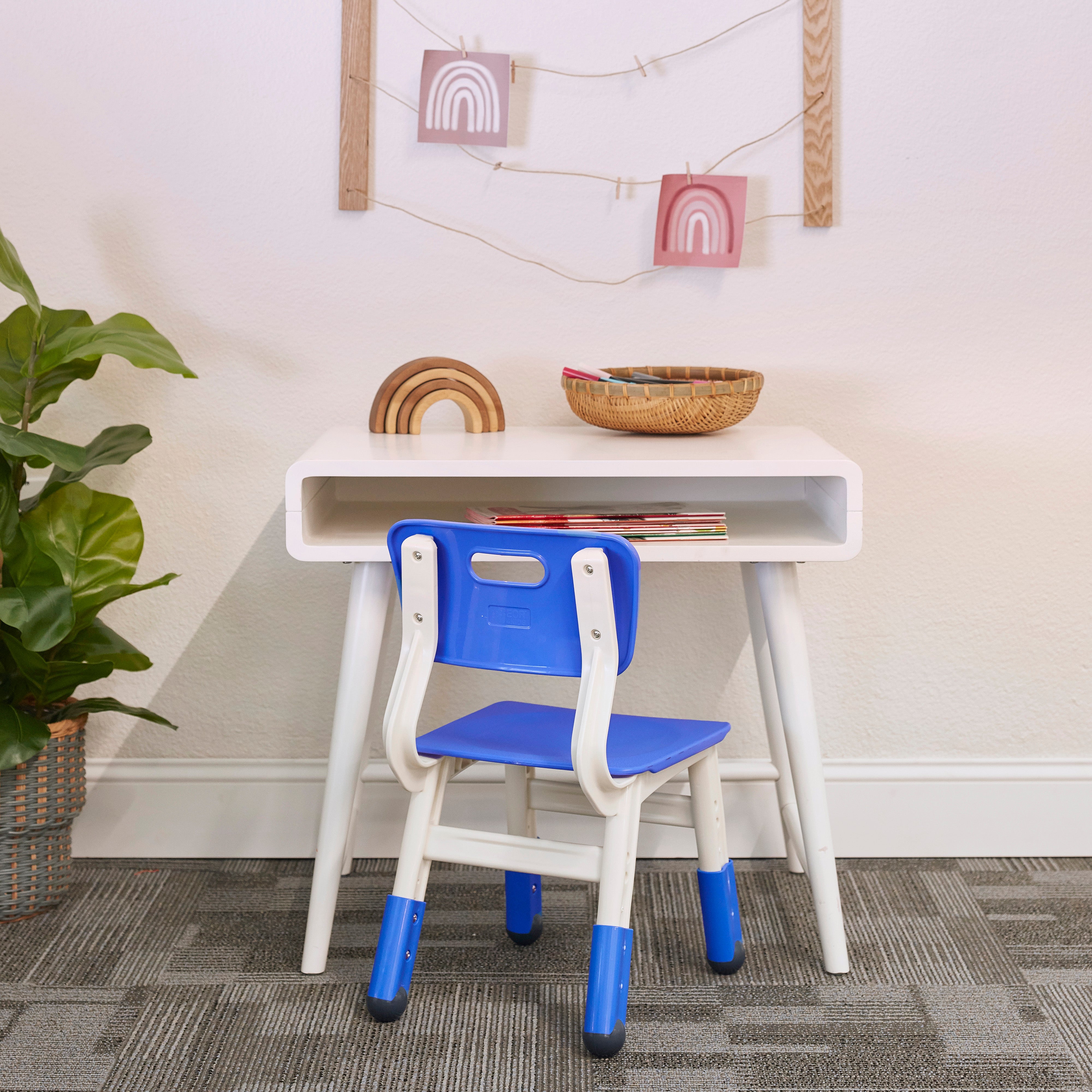 Classroom Adjustable Height Plastic Chair, 2-Pack