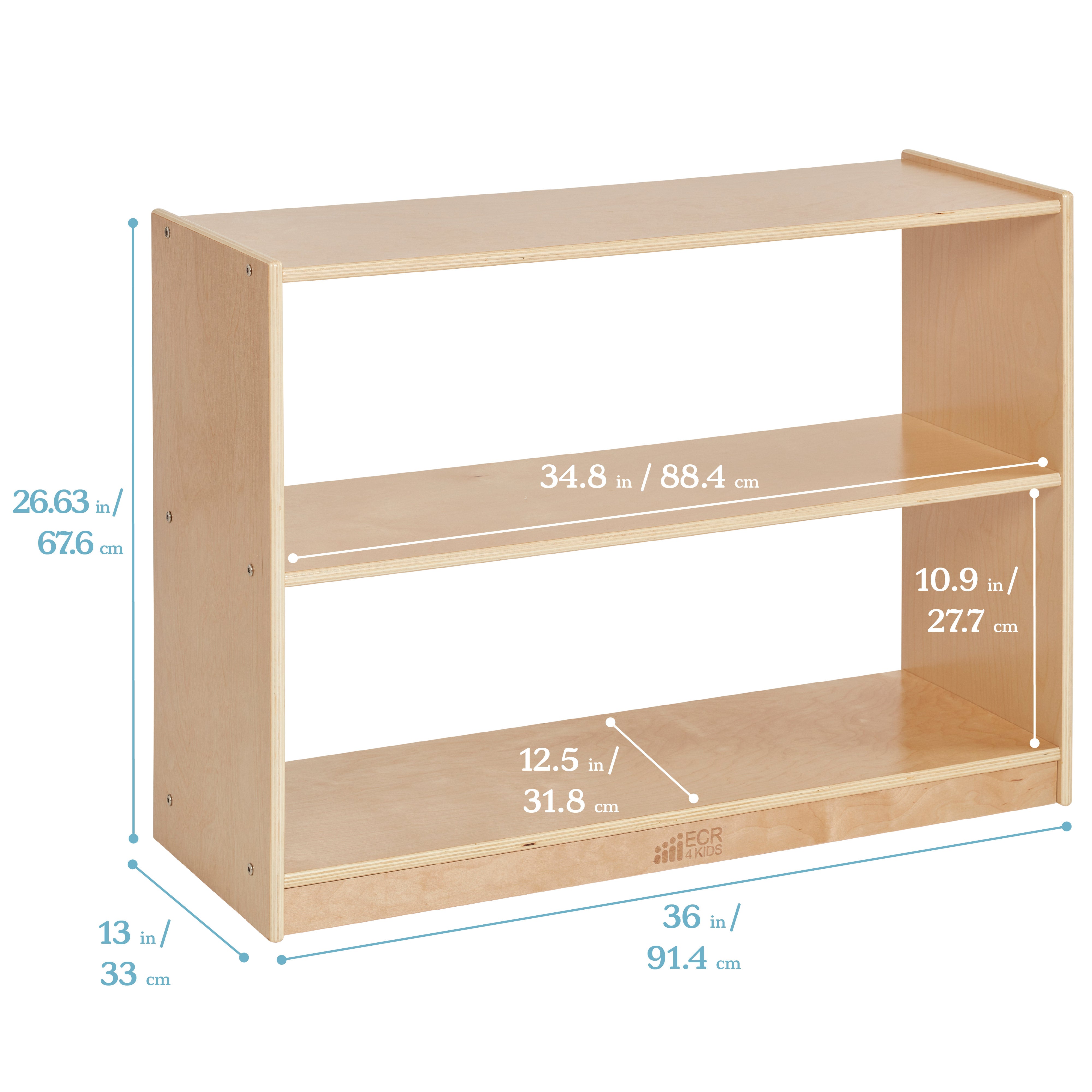 2-Shelf Mobile Island Storage Cabinet