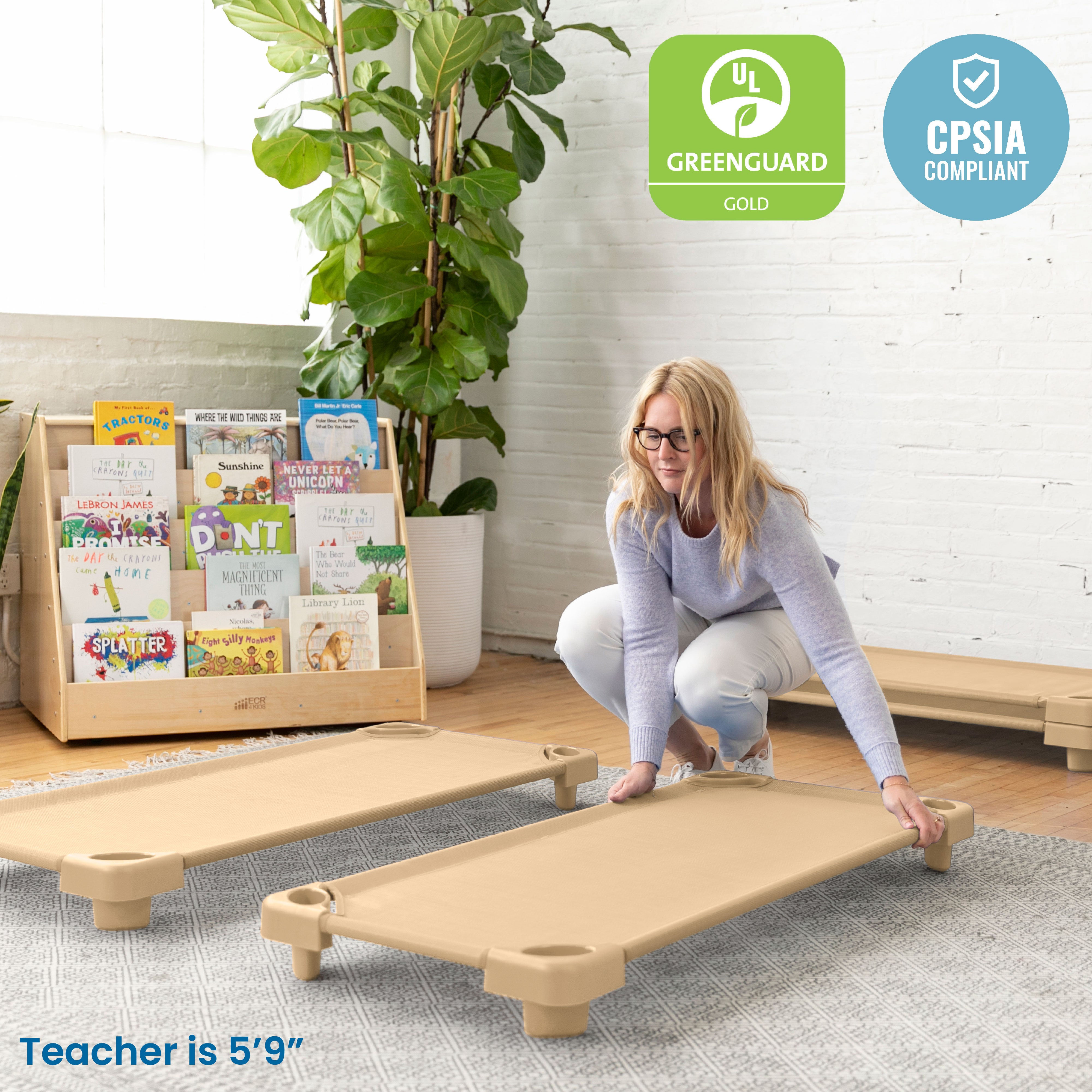 Stackable Kiddie Cot, Ready-to-Assemble, Standard Size, 6-Pack