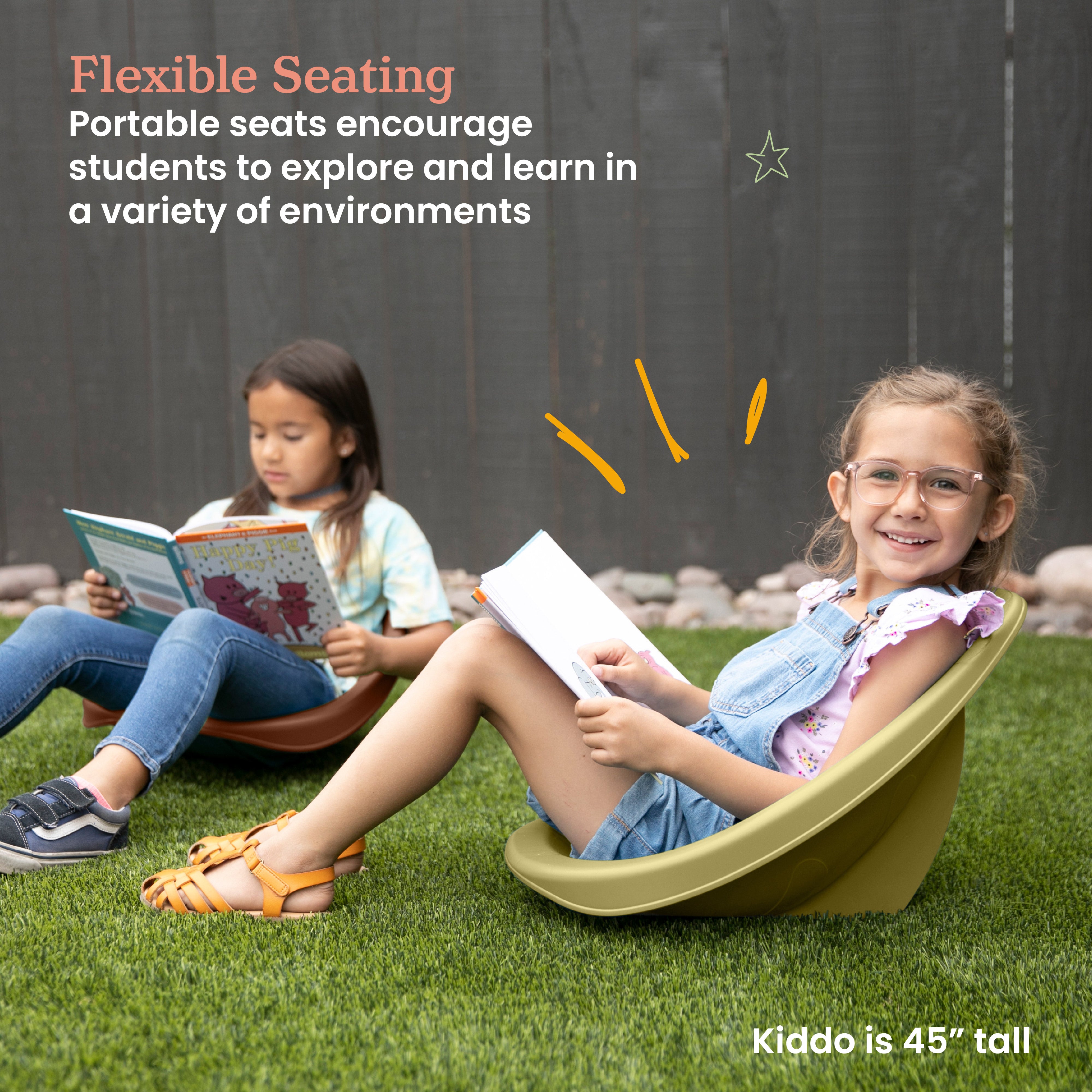 Mobile Leaf Seat Cart with 12 Leaf Floor Seats, Flexible Seating