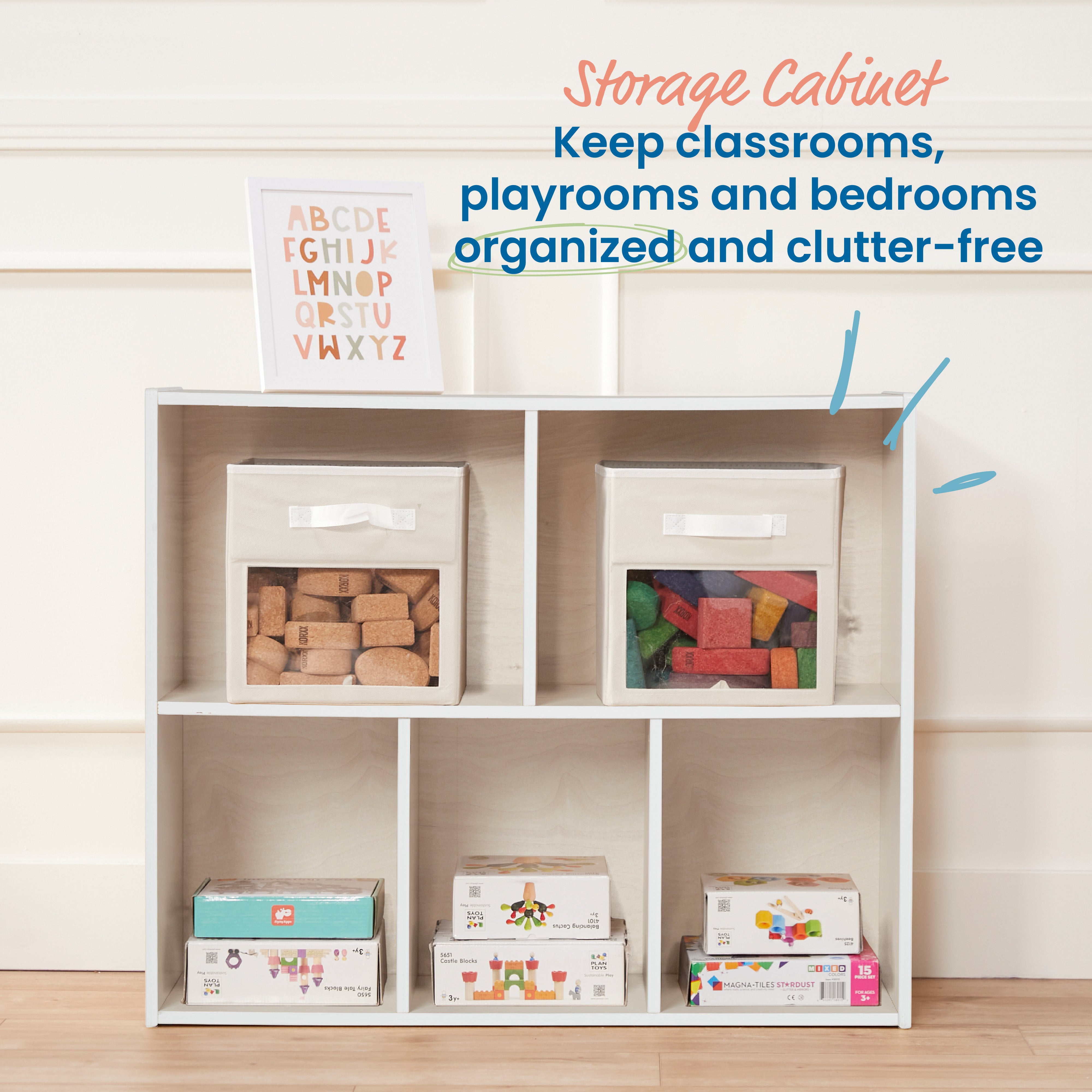 Streamline 5-Compartment Storage Cabinet, 30in