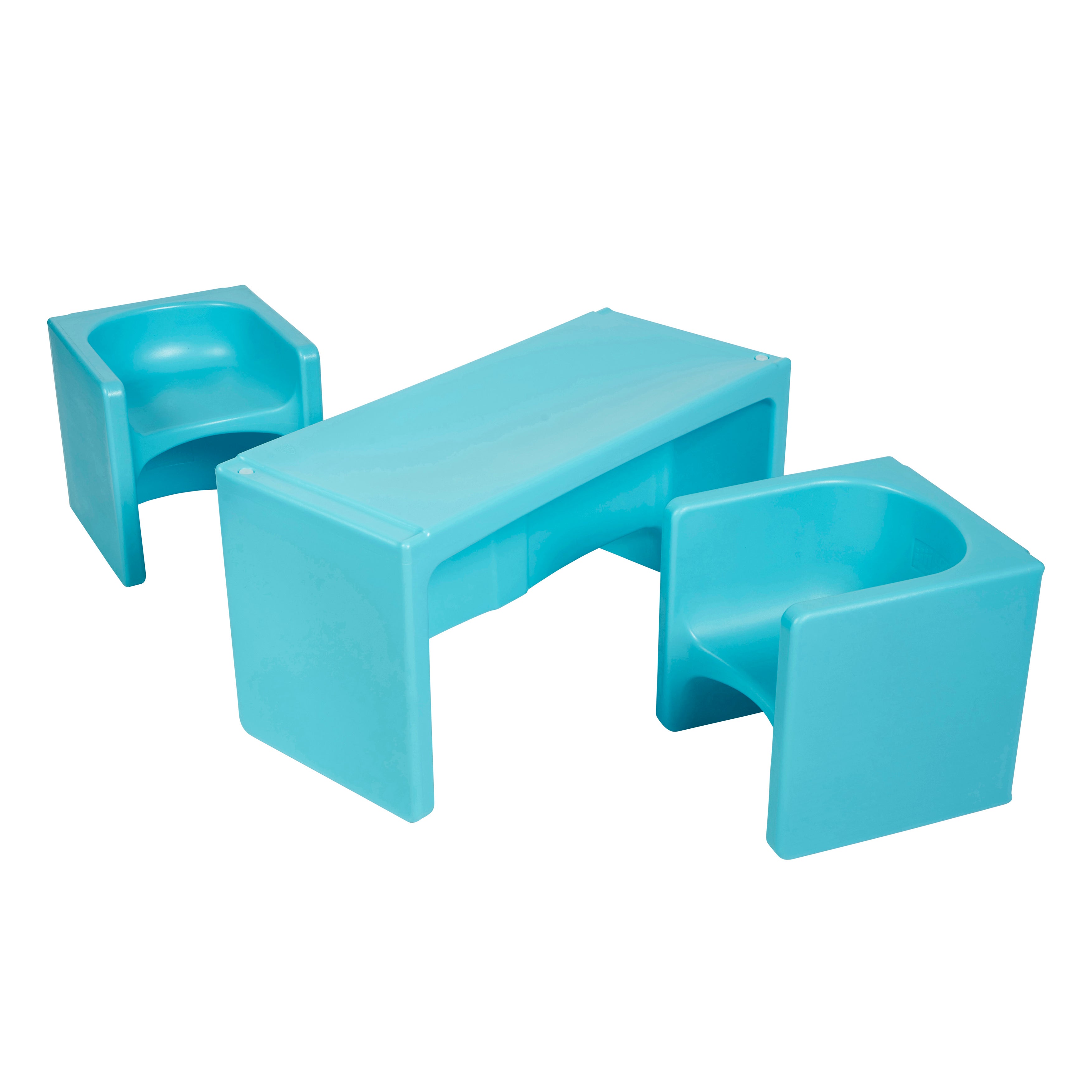 Tri-Me Table and Cube Chair Set, 3-Piece