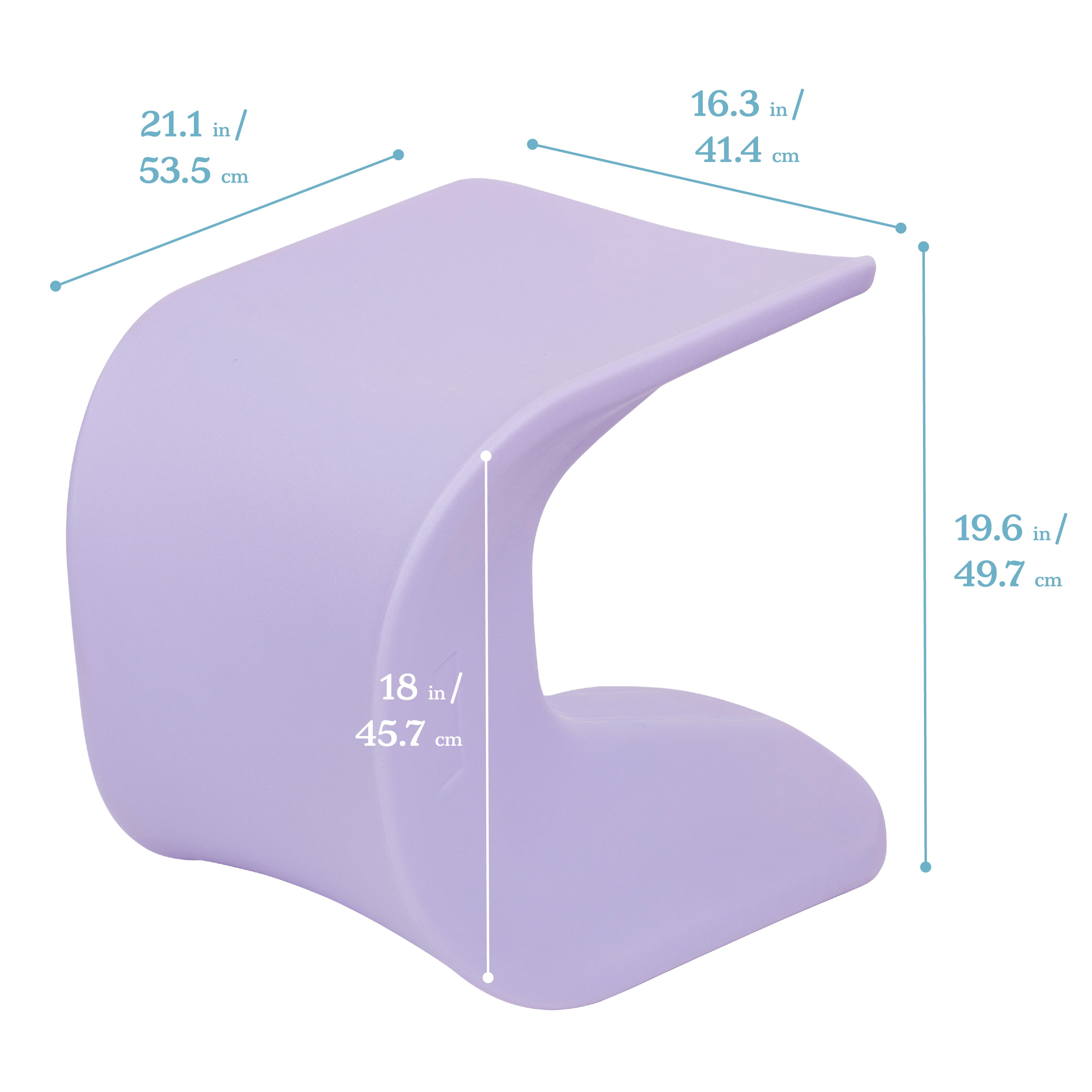 Wave Seat, 18in - 19.6in Seat Height, 2-Pack