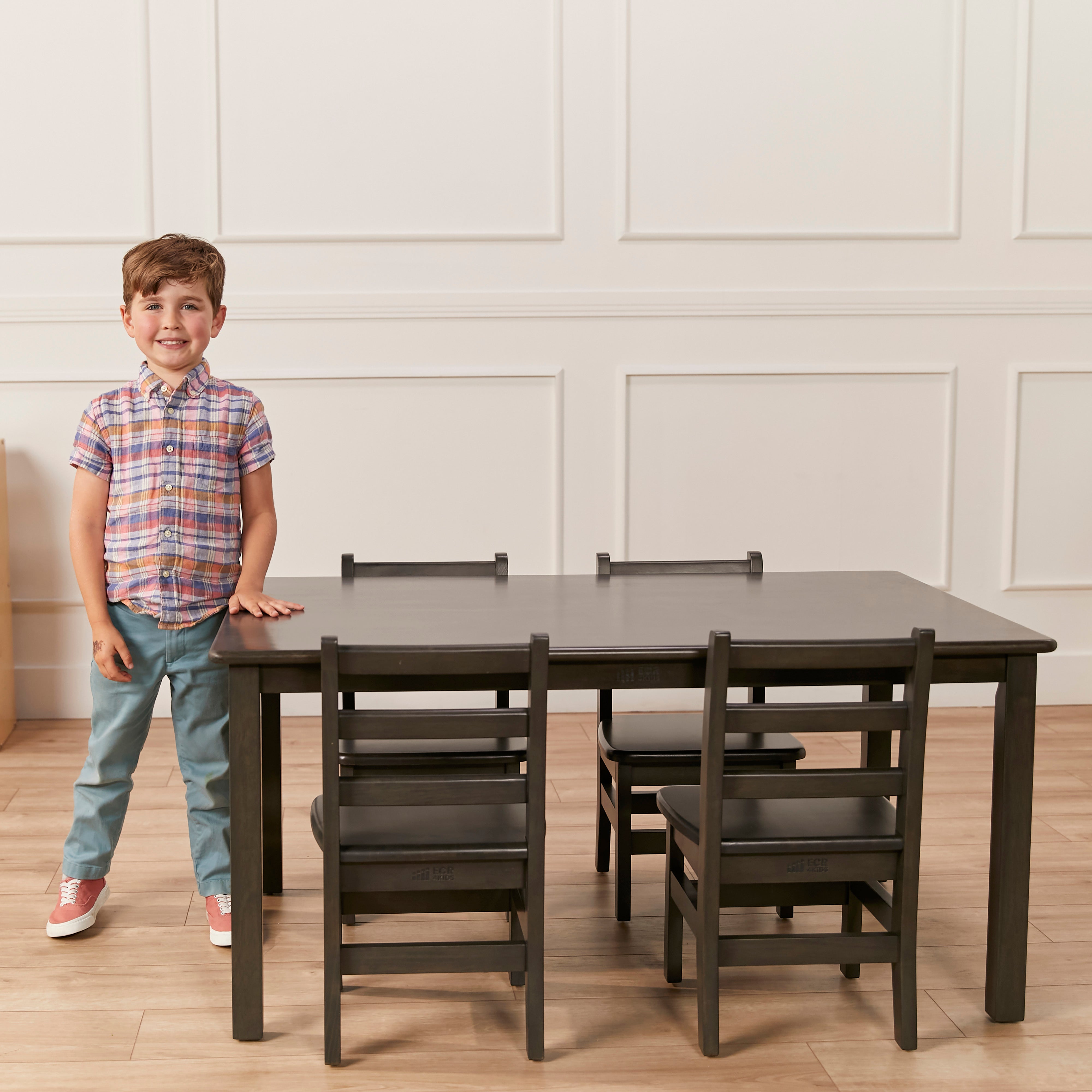 30in x 48in Rectangular Hardwood Table with 22in Legs