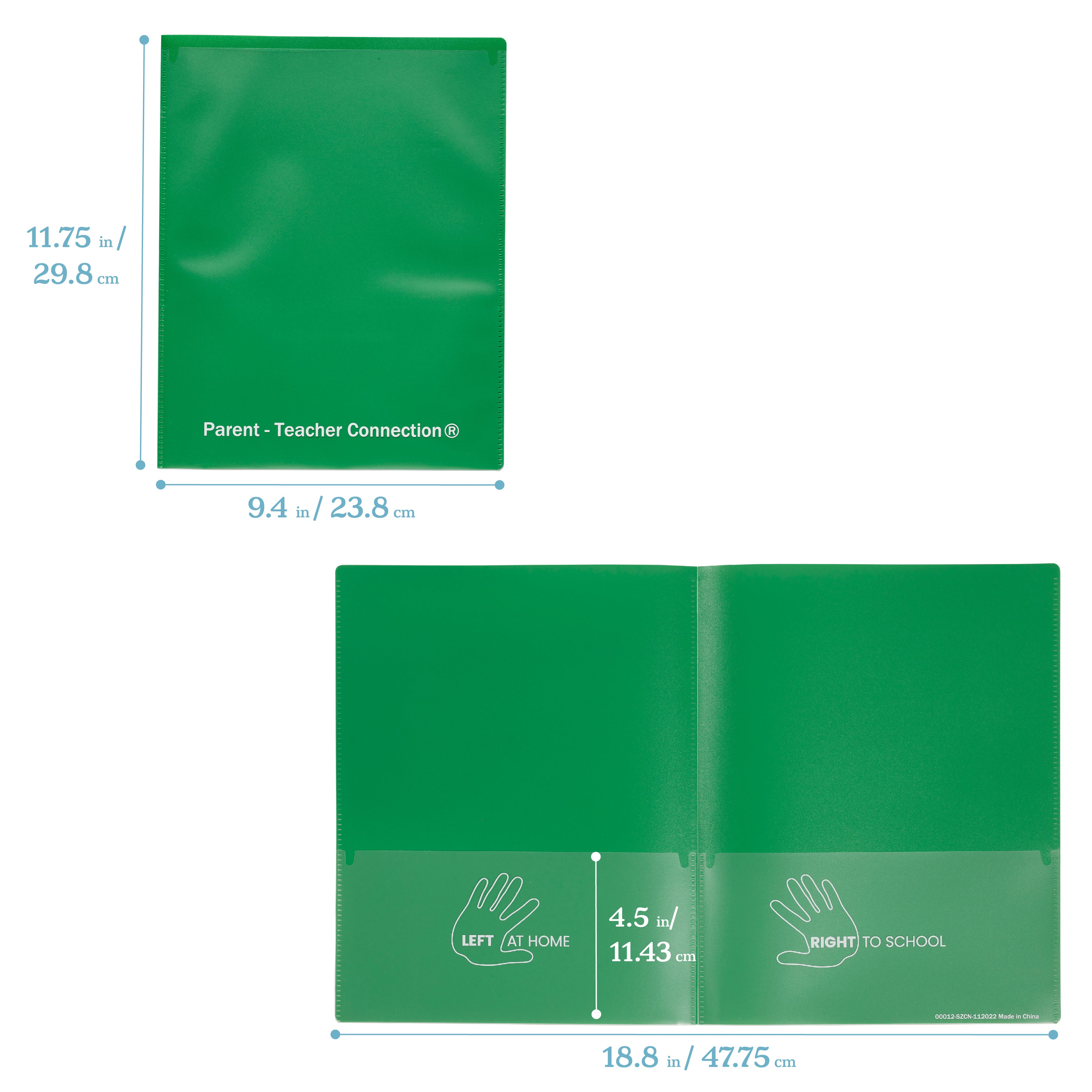 2-Pocket Parent-Teacher Classroom Communication Folder, 36-Piece