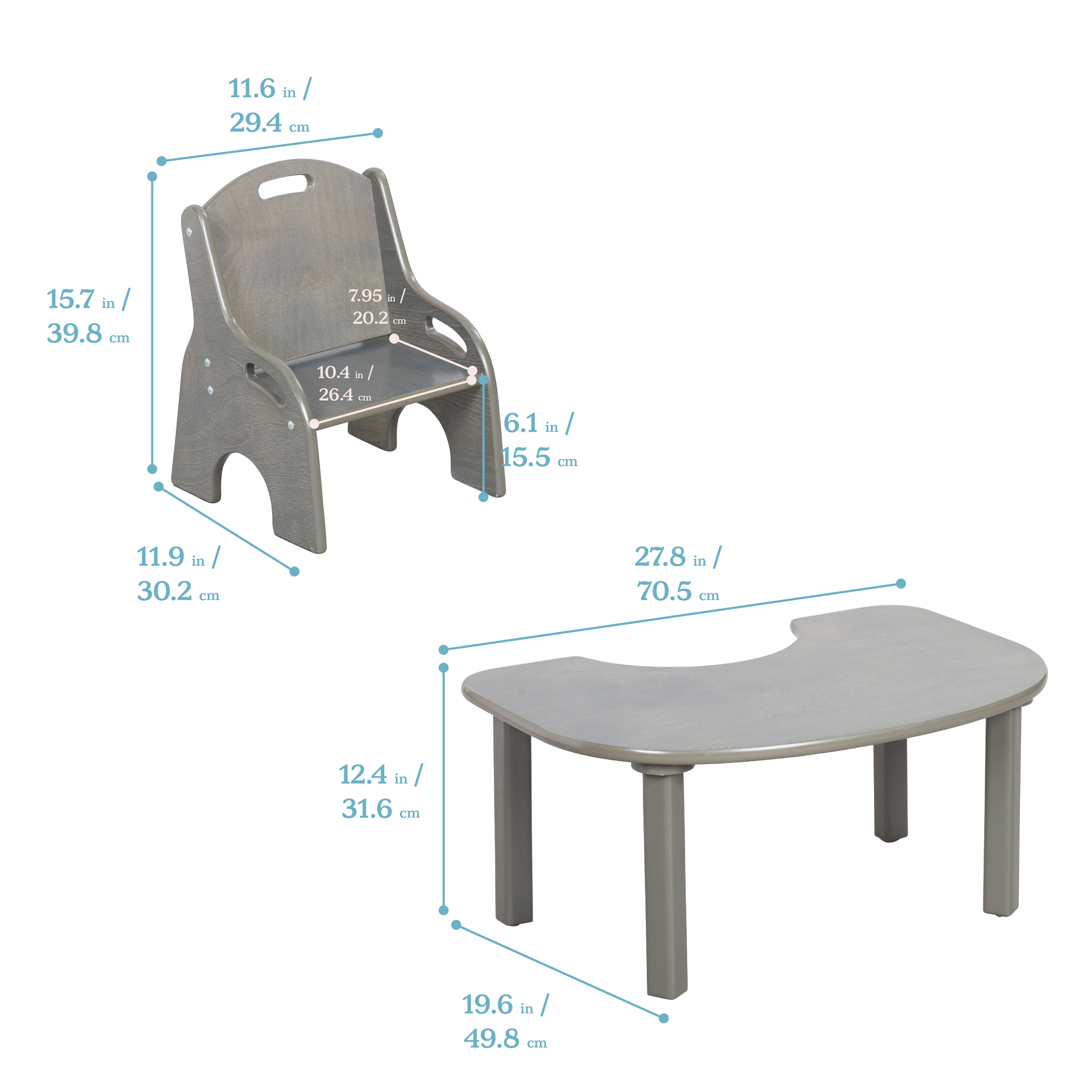 Little Learner Table and Chair Set, 2-Piece