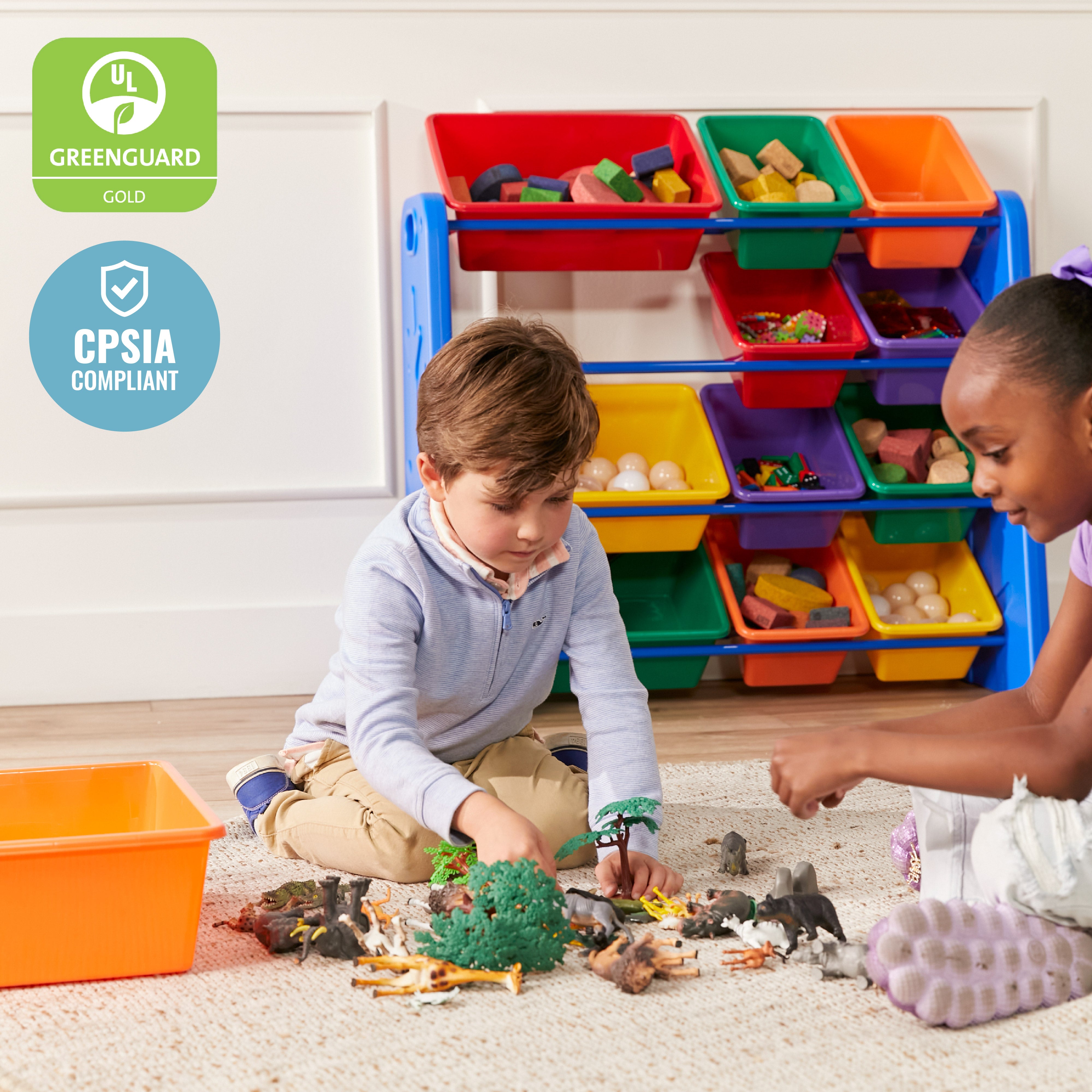 Tree Storage Organizer with 12 Bins