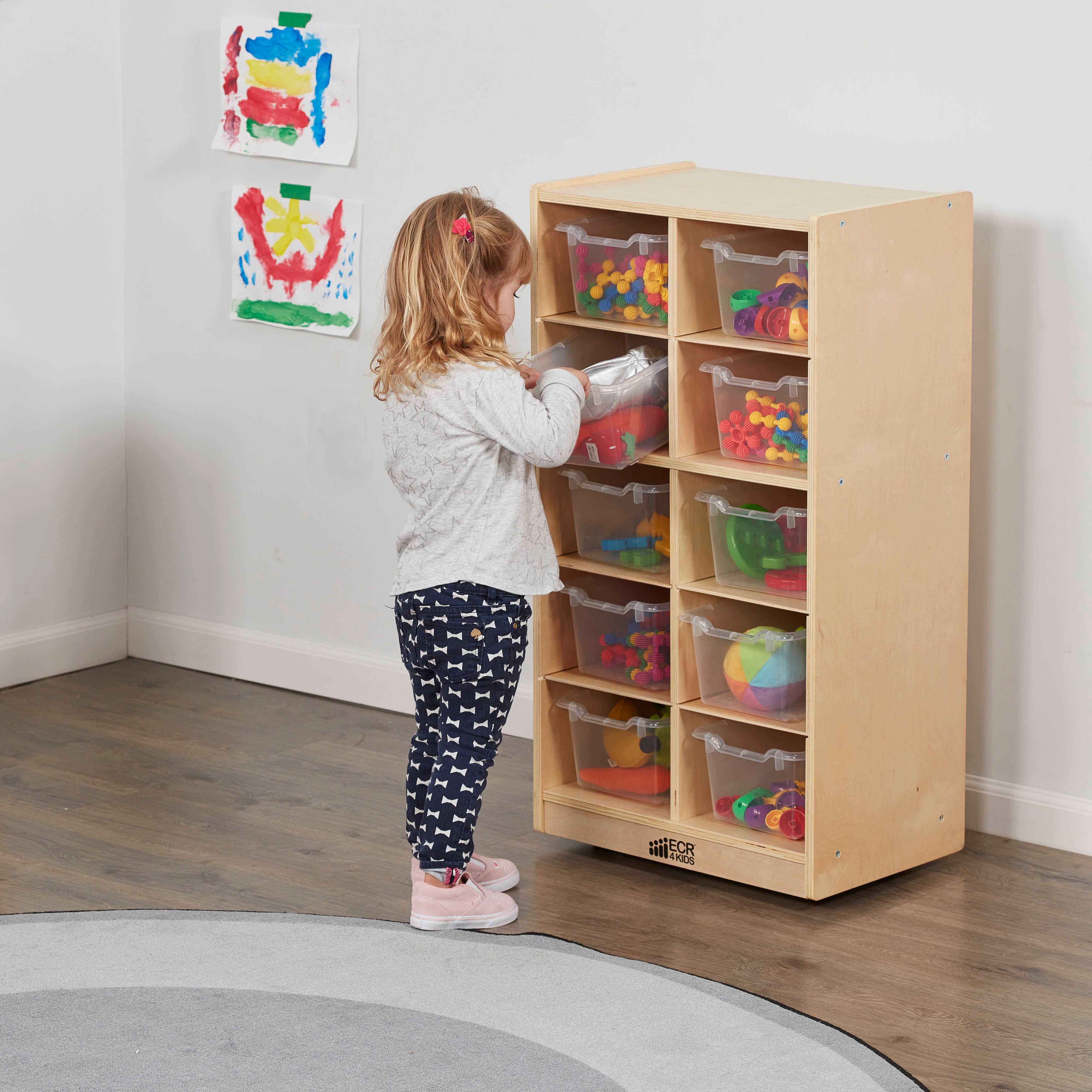 Scoop Front Storage Bins, 10-Piece